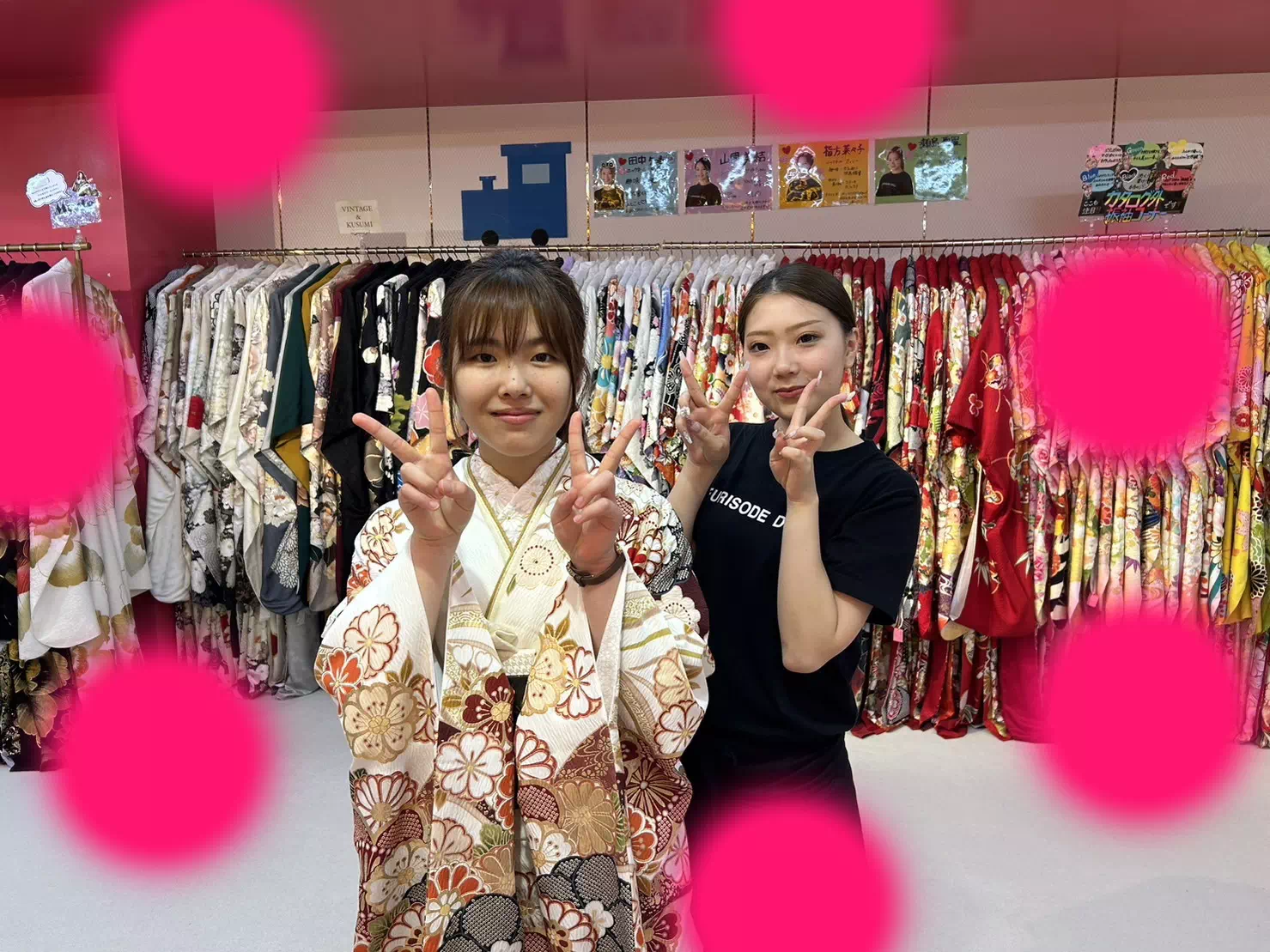 TAKAZEN神戸三宮店　前撮り撮影会　イマドキ　カワイイ　コディネート　振袖　レンタル　袴　