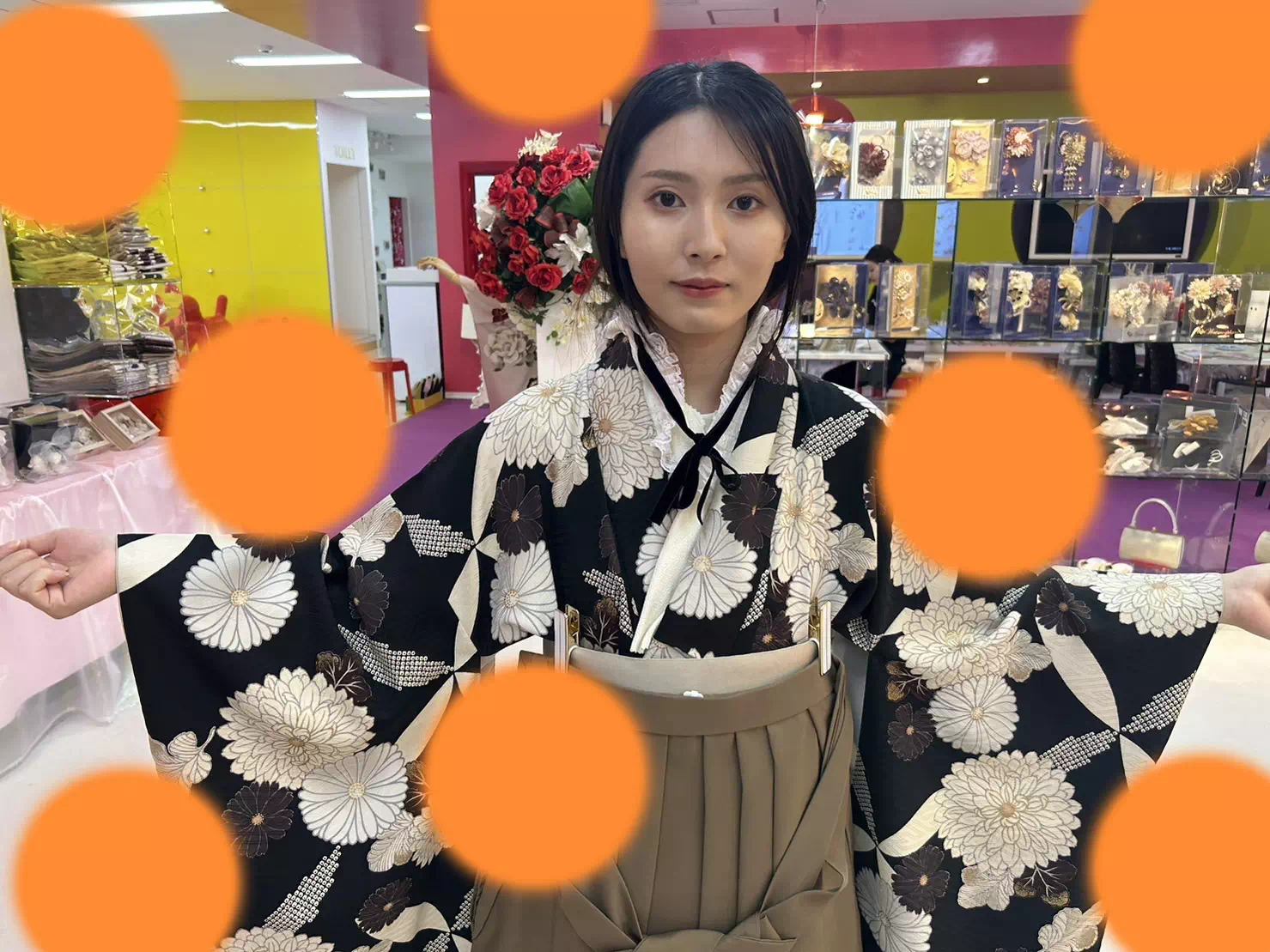 TAKAZEN神戸店　卒業式　袴レンタル　イマドキ　くすみカラー　おすすめ　リボン　レース　前撮り撮影会