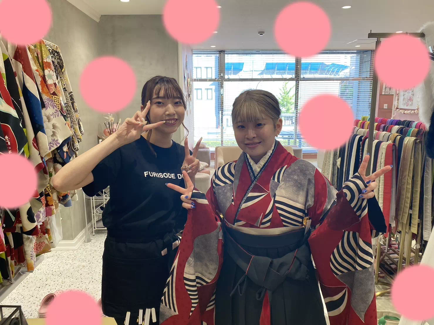 【TAKAZEN姫路店】♡21日　今どきレトロが可愛い！個性を出したい方におすすめ赤色のレトロの袴ご紹介♡