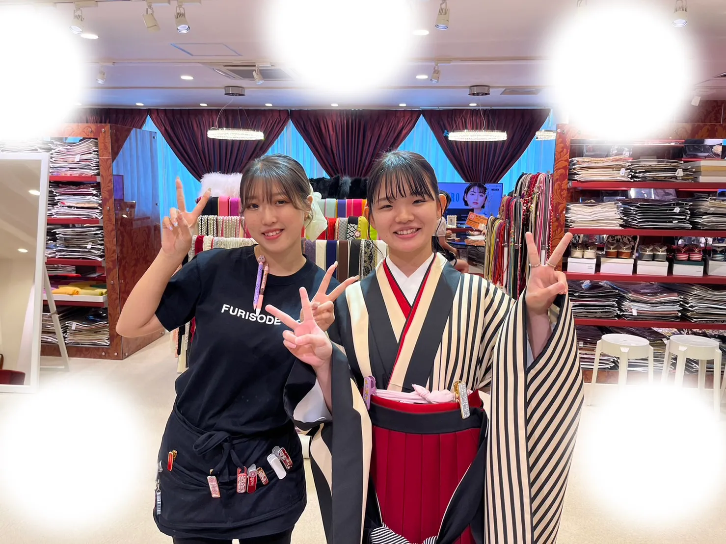 成人式　前撮り　梅田　袴　くすみカラー　かわいい　イマドキ　淡色　古典　タカゼン　撮影