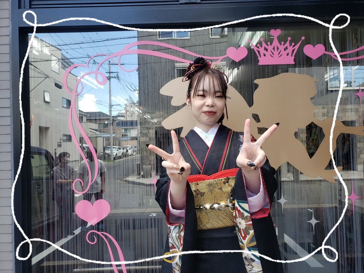 振袖　レンタル　奈良　前撮り撮影会　かわいい　赤　古典