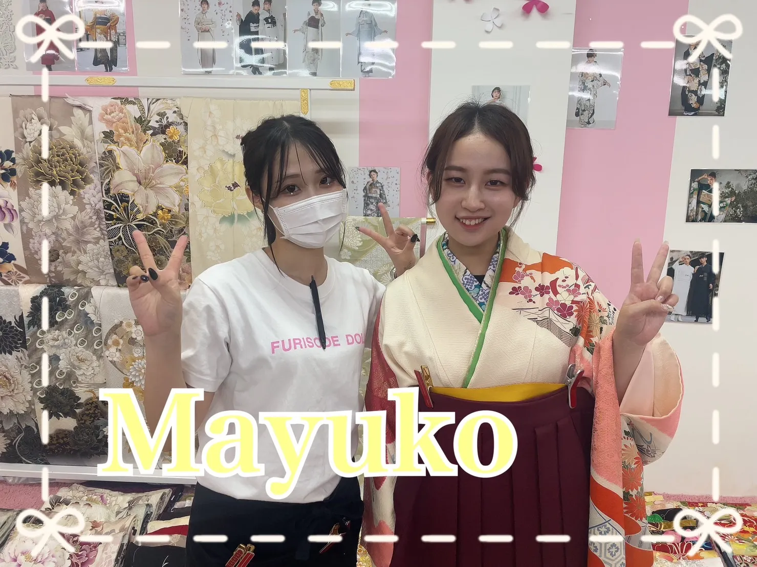 袴　レンタル　奈良　前撮り撮影会　かわいい　おしゃれ　えんじ色