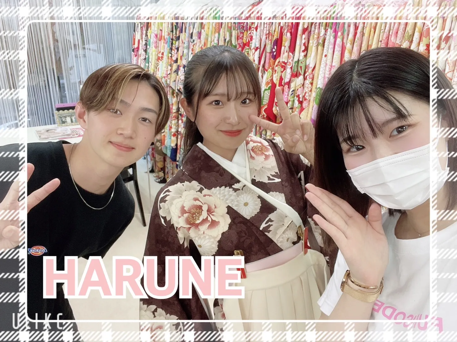 袴　レンタル　可愛い　オシャレ　ブラウン　ホワイト