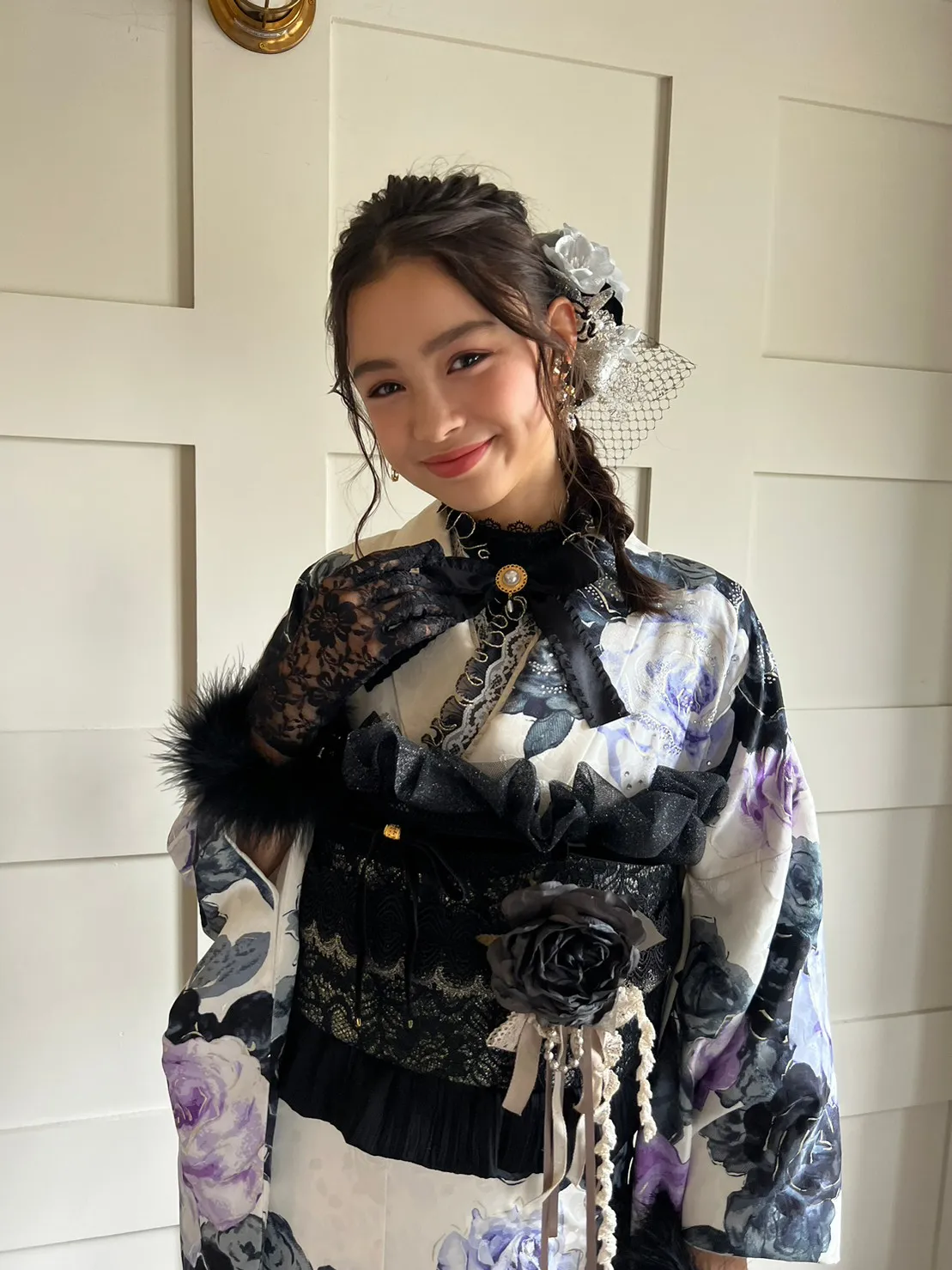成人式　前撮り　梅田　袴　くすみカラー　かわいい　イマドキ　淡色　古典　タカゼン　撮影