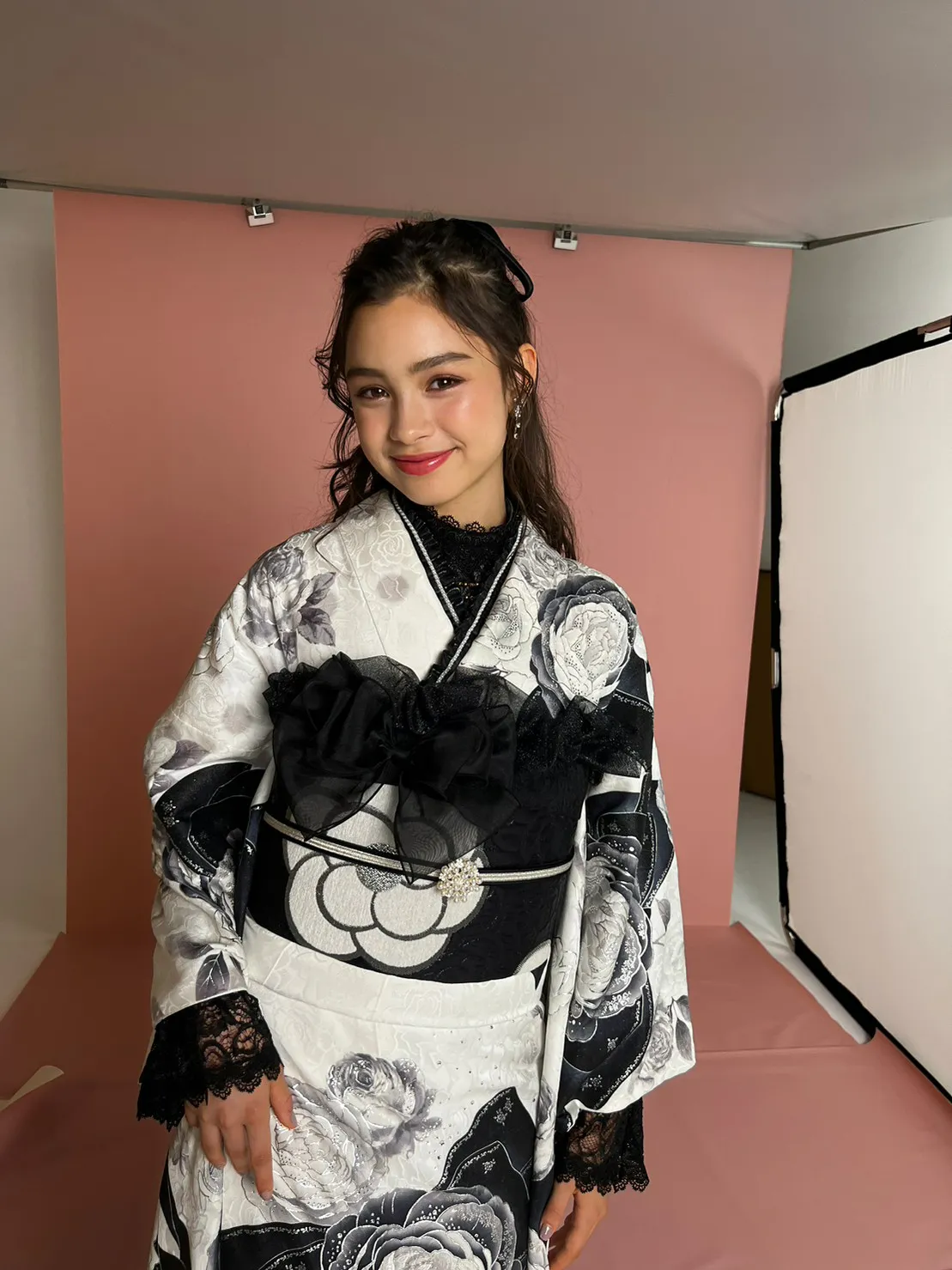 成人式　前撮り　梅田　袴　くすみカラー　かわいい　イマドキ　淡色　古典　タカゼン　撮影