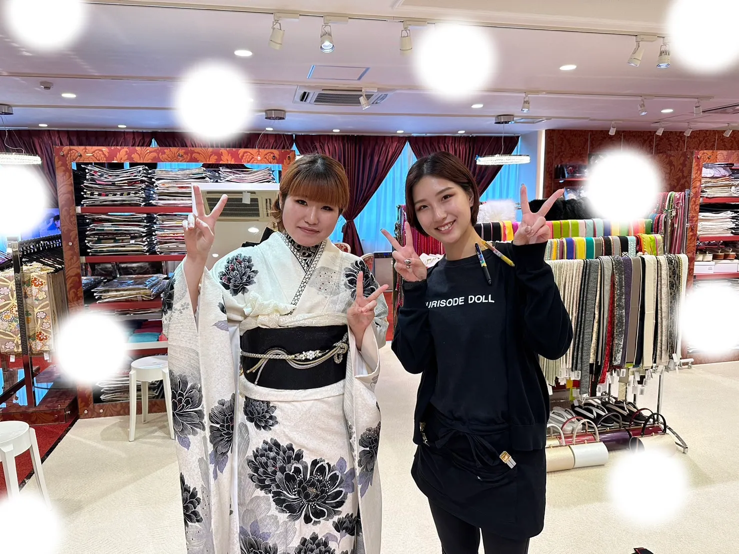 【TAKAZEN大阪梅田本店】♡1日　大阪梅田でモードのモノトーンなキラキラおしゃれなお振袖お振袖姫ちゃん♡