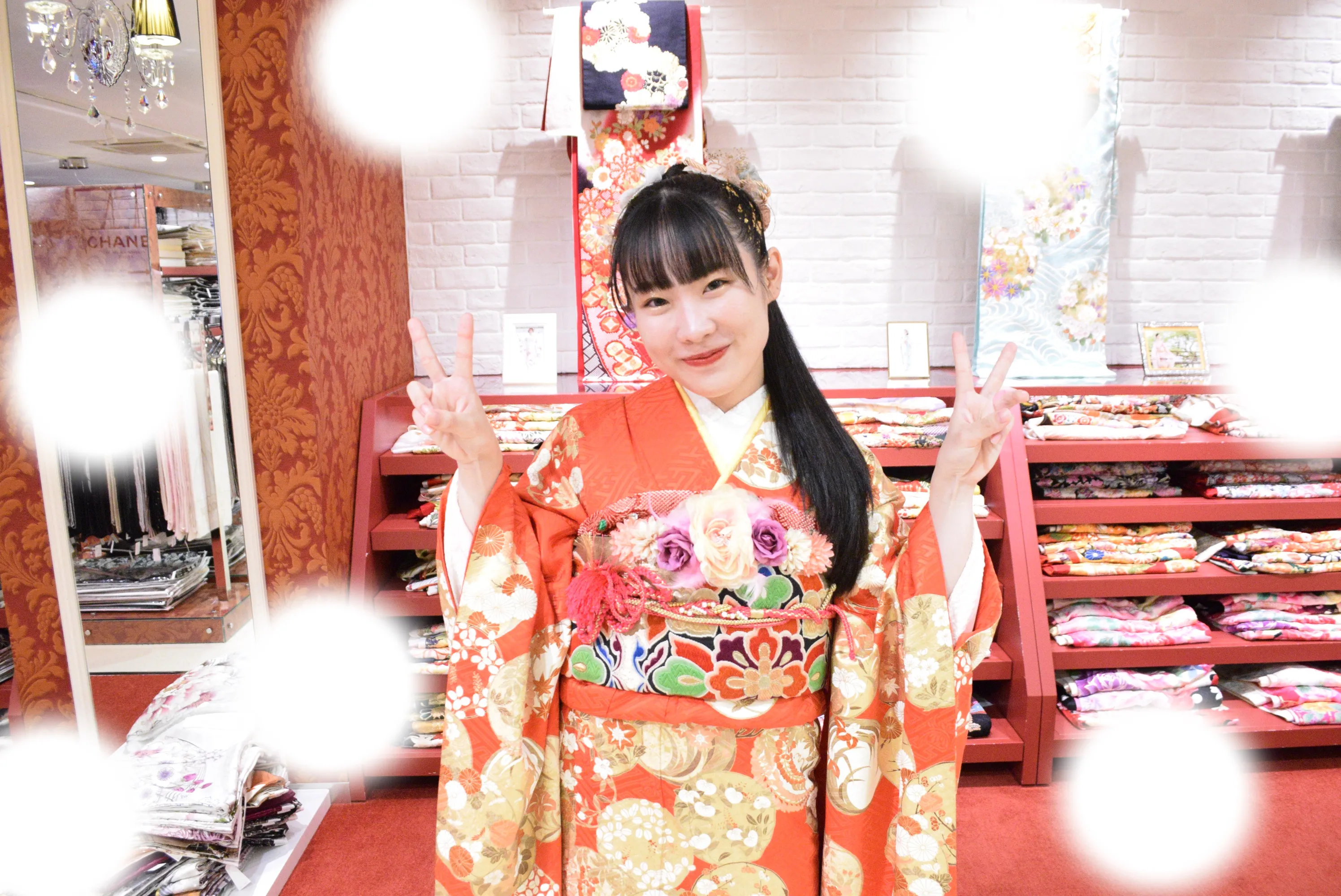 袴　振袖　レンタル　大阪　梅田　安い　かわいい　イマドキ　くすみカラー　レース　オシャレ　派手　被らない　個性的　シンプル　前撮り　ペット可
