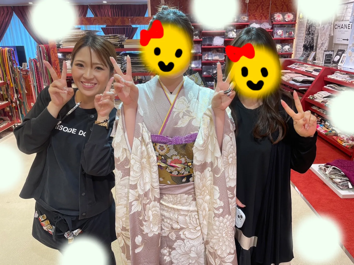 袴レンタル　振袖レンタル　くすみ　キラキラ　かわいい　梅田　大阪　安い　イマドキ　古典　くすみカラー　イマドキ　ミニョン　立体花　新作