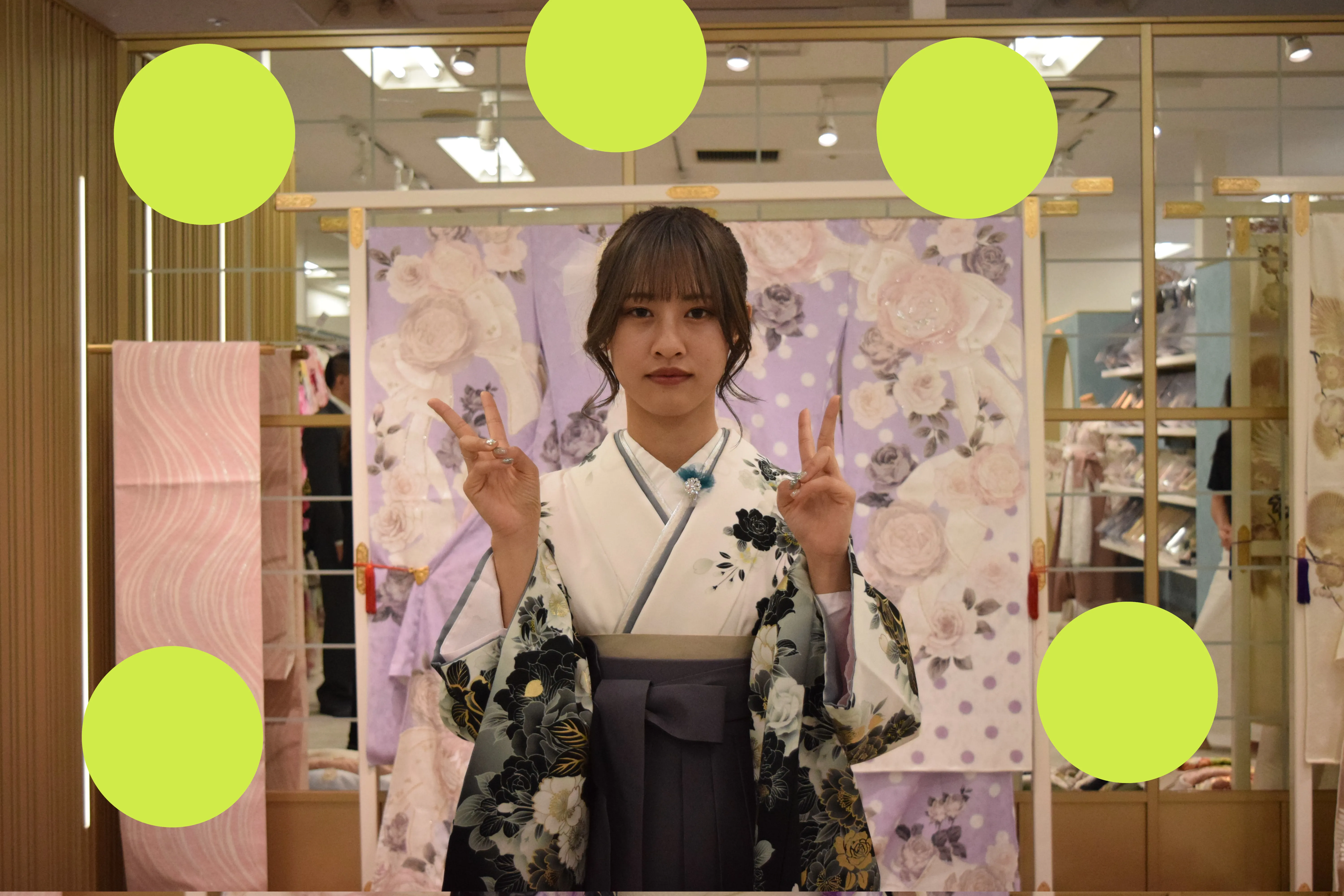 前撮り　袴　卒業