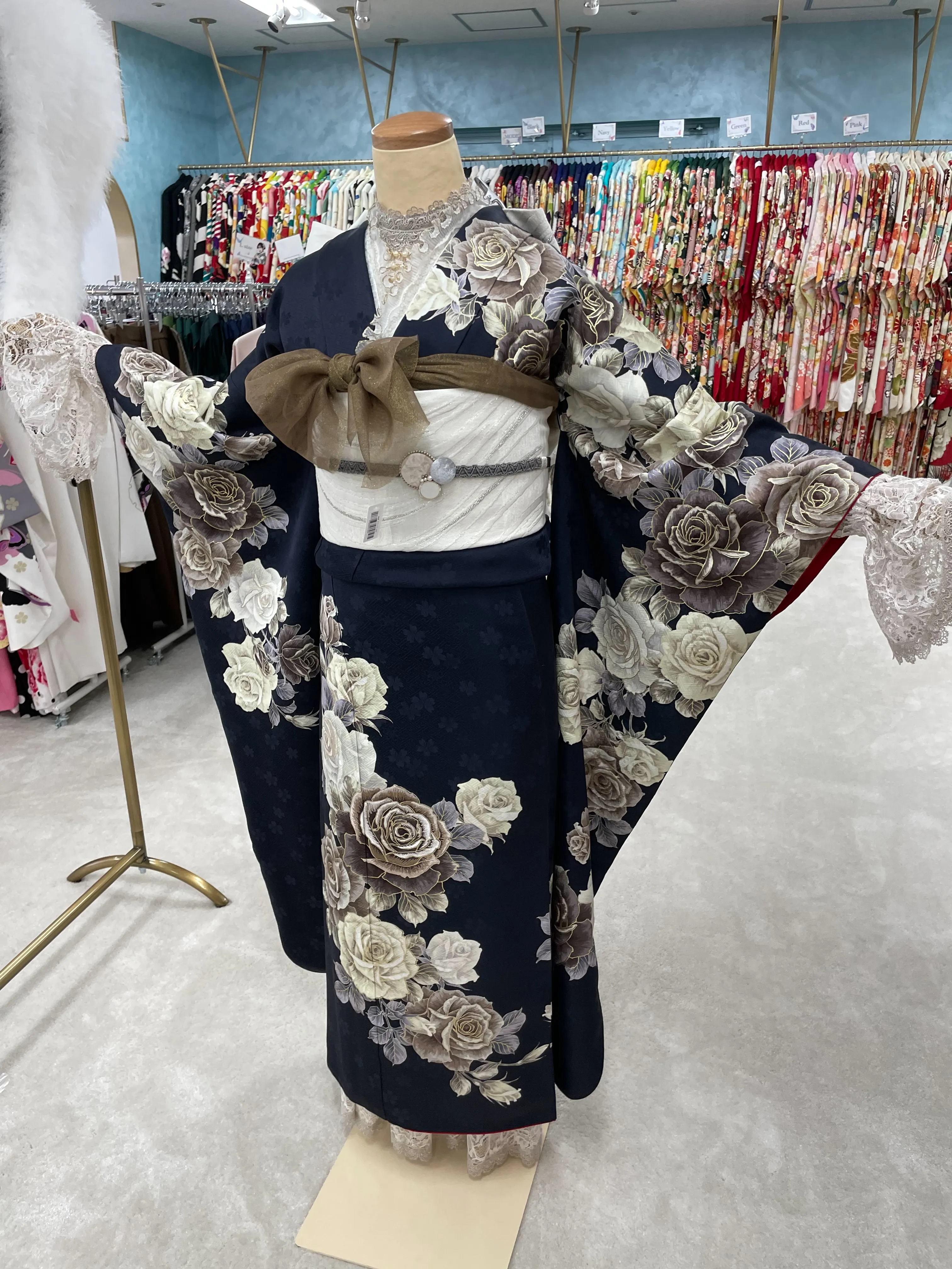 振袖　かわいい　イマドキ　くすみ　くすみ古典　大阪　なんば　心斎橋
