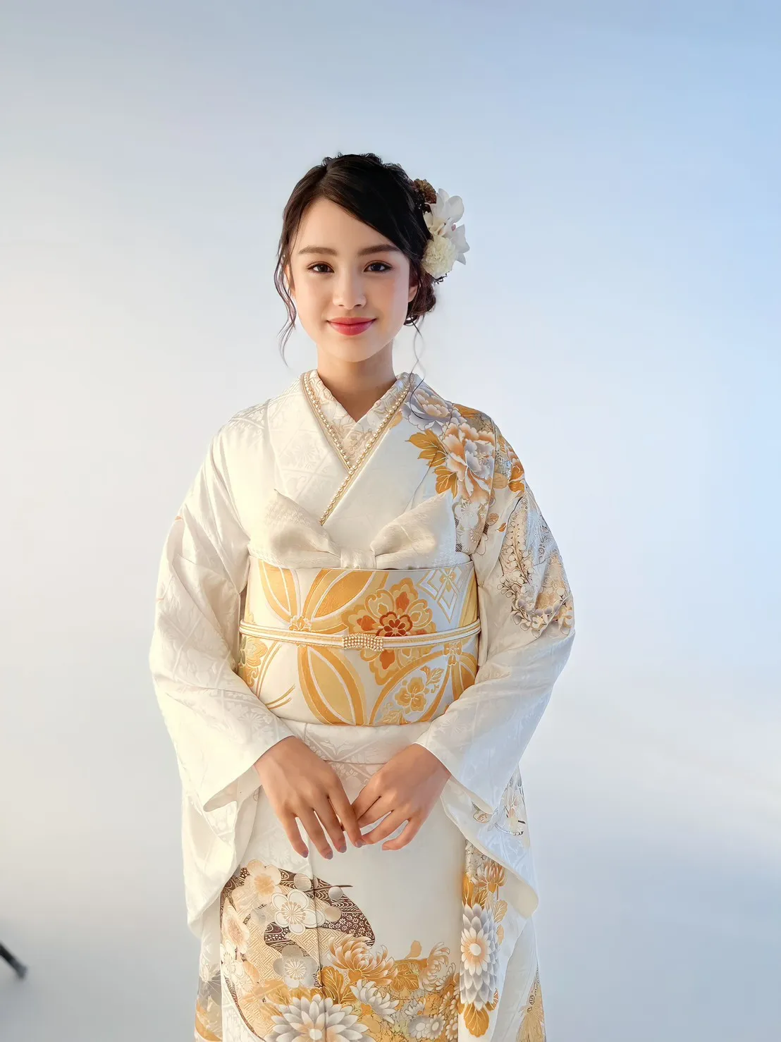 成人式　前撮り　梅田　袴　くすみカラー　かわいい　イマドキ　淡色　古典　タカゼン　撮影