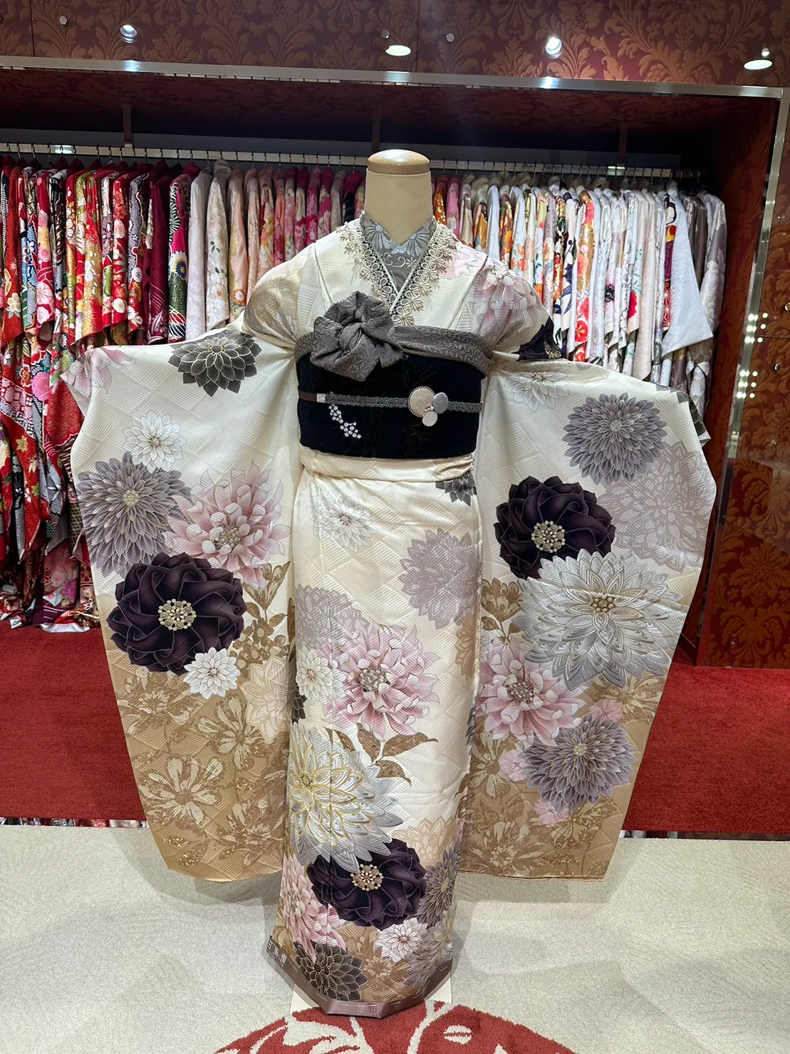 振袖　レンタル　シンプル　かっこいい　オシャレ　かわいい　イマドキ　くすみカラー