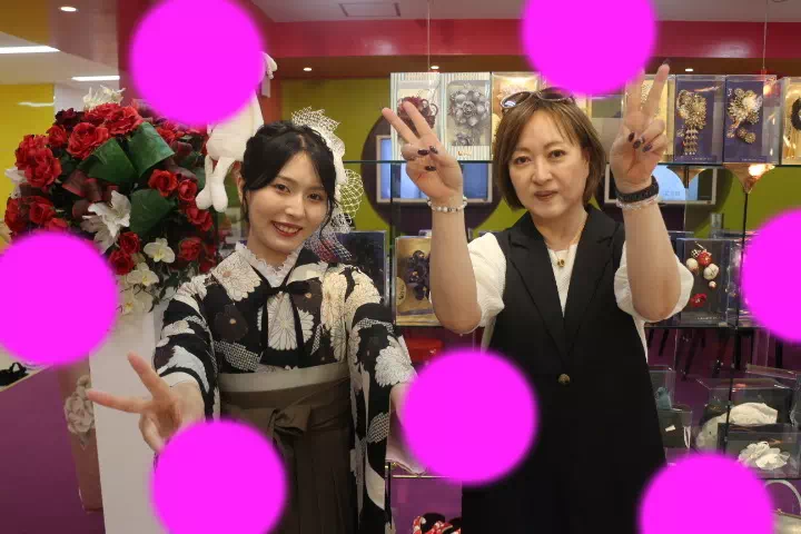TAKAZEN神戸店　袴　前撮り撮影会　イマドキ　カワイイ　コディネート　振袖　レンタル　袴　