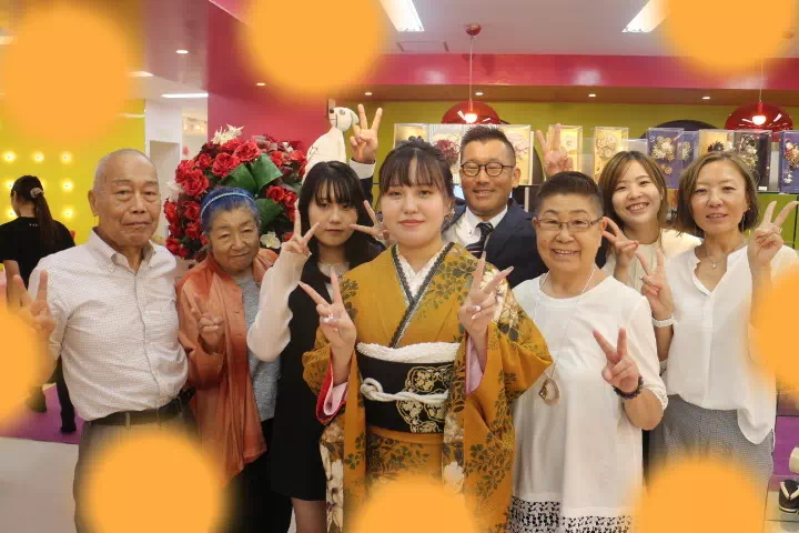 TAKAZEN神戸三宮店　前撮り撮影会　イマドキ　カワイイ　コディネート　振袖　レンタル　くすみ　派手　キラキラ　かわいい　おしゃれ　イマドキ　成人式