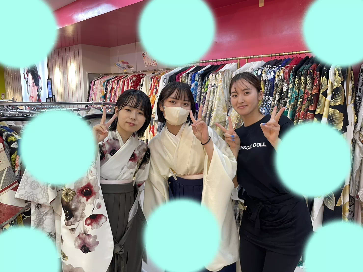 TAKAZEN神戸店　卒業式　袴レンタル　おしゃれ　白　くすみカラー　前撮り撮影会　