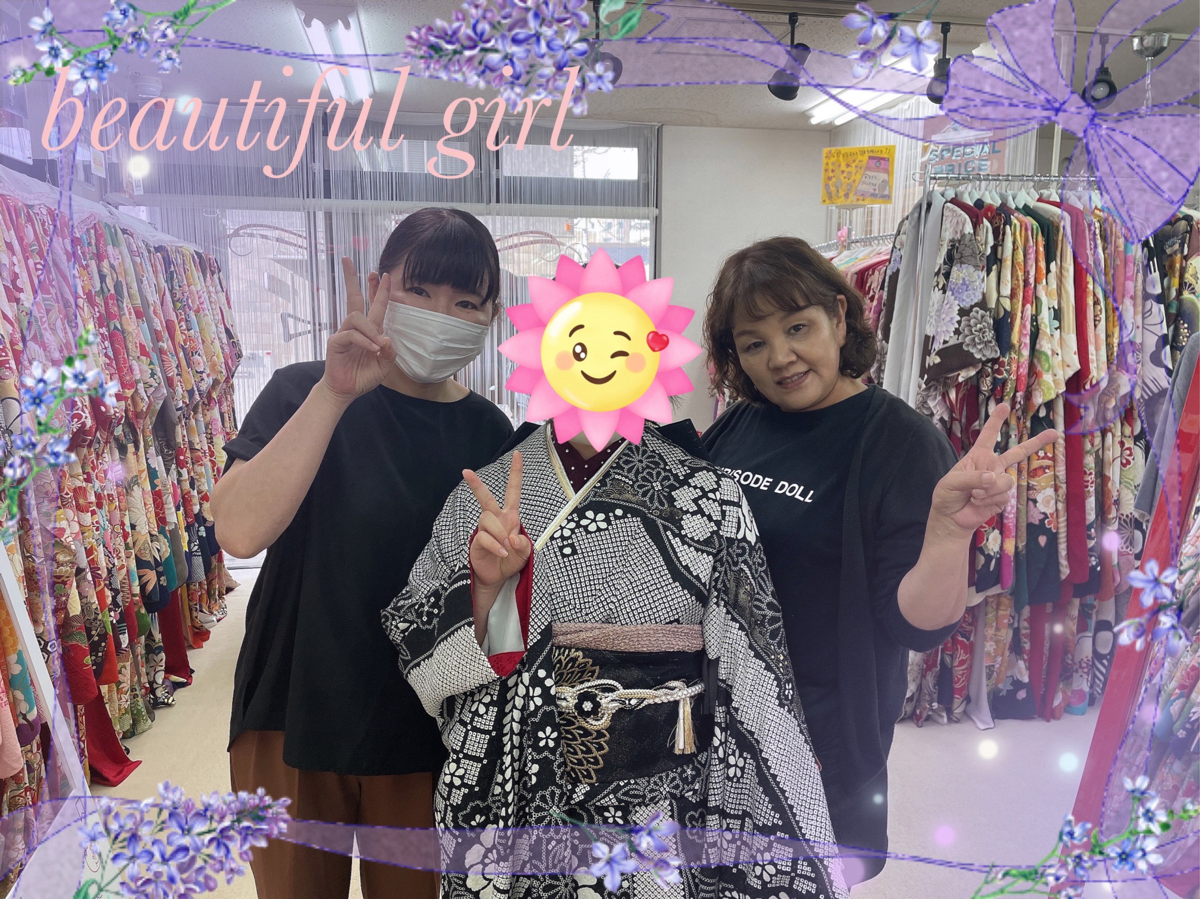 【TAKAZEN奈良店】1日♡古風な柄を活かして最先端の今っぽ ヴィンテージお振袖な姫ちゃん♡