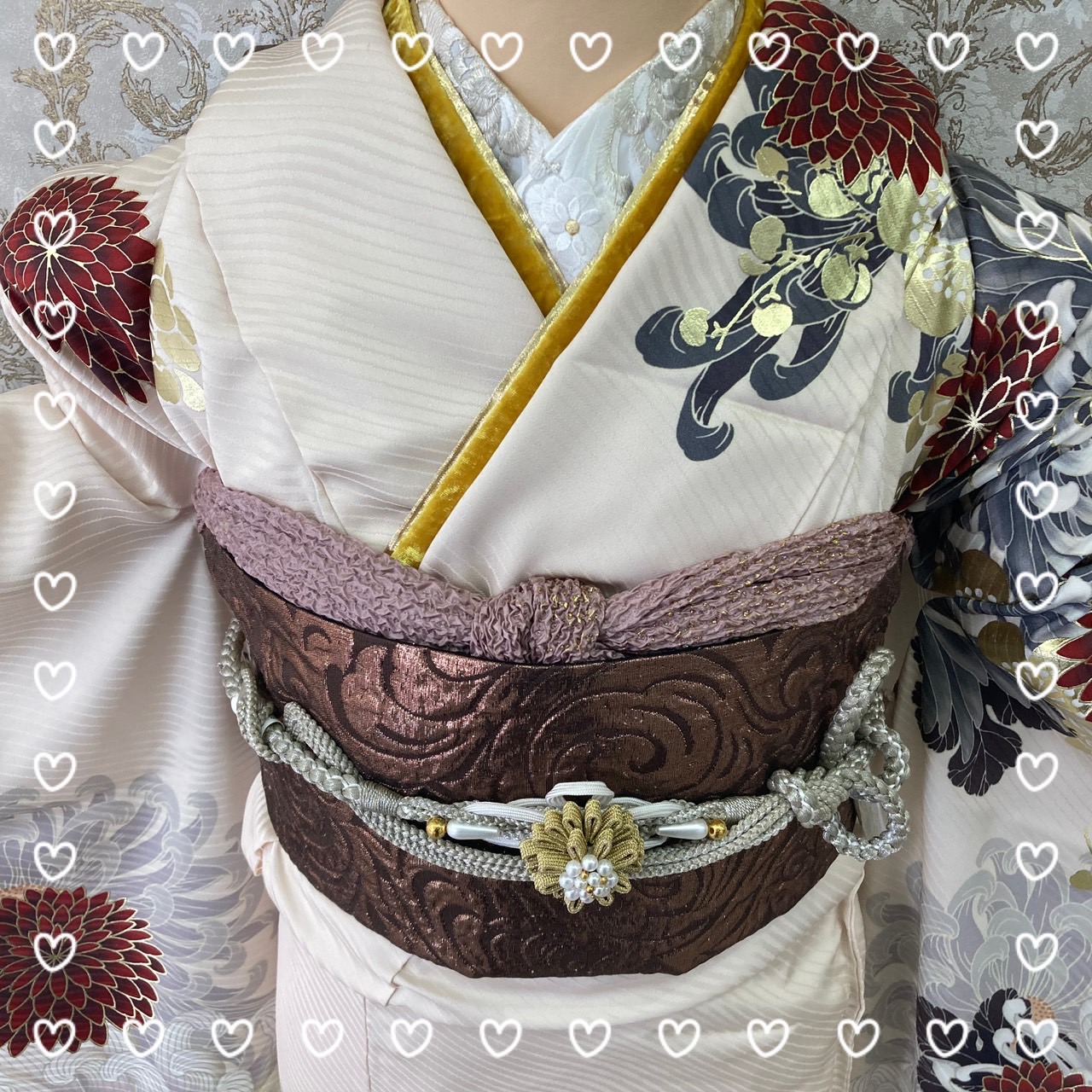 【TAKAZEN橿原店】7日♡2025年成人綺麗めな菊柄が華やかな大人可愛いお振袖コーディネート♡