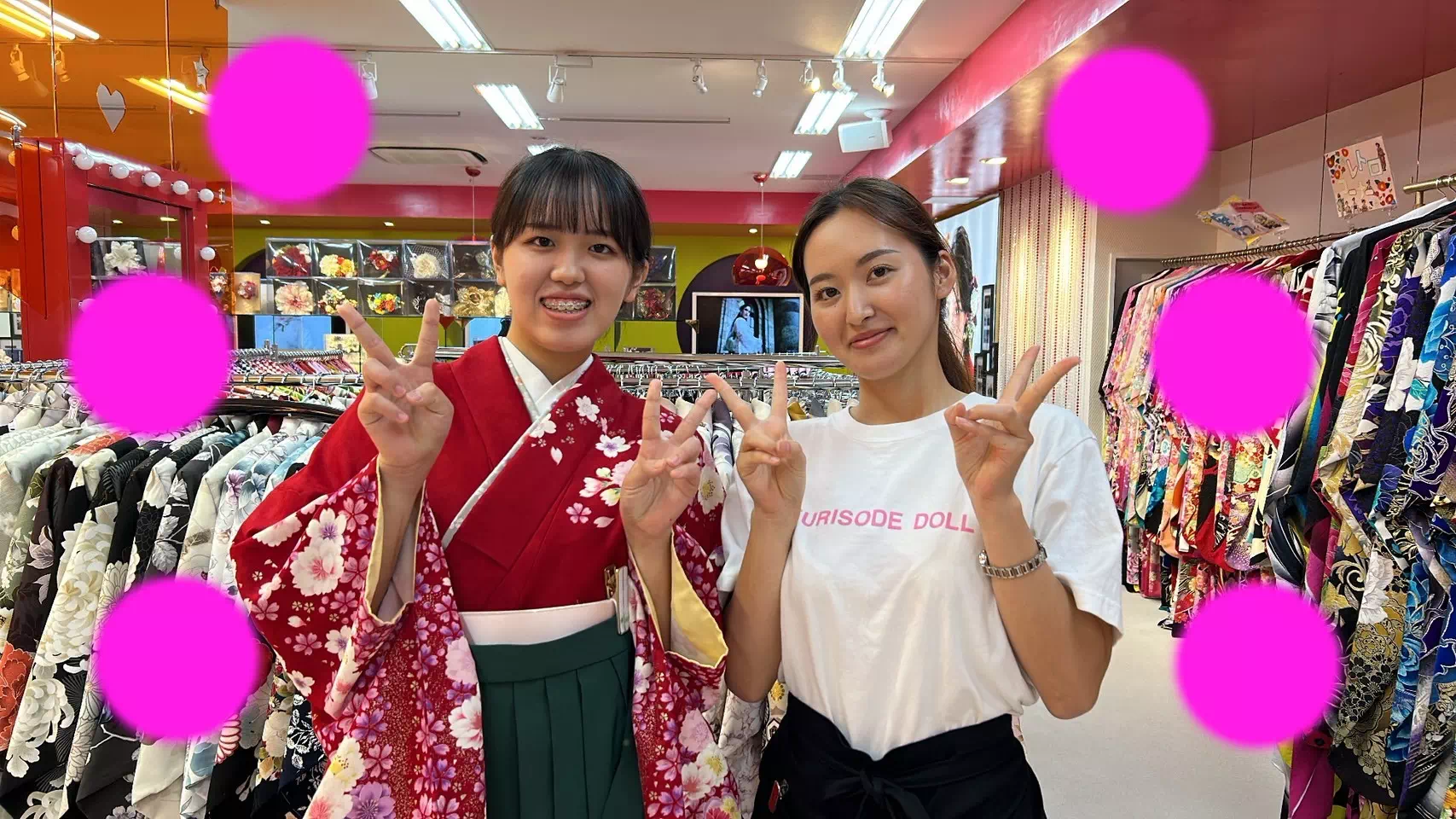 TAKAZEN神戸店袴レンタル　イマドキ　カワイイ　コディネート