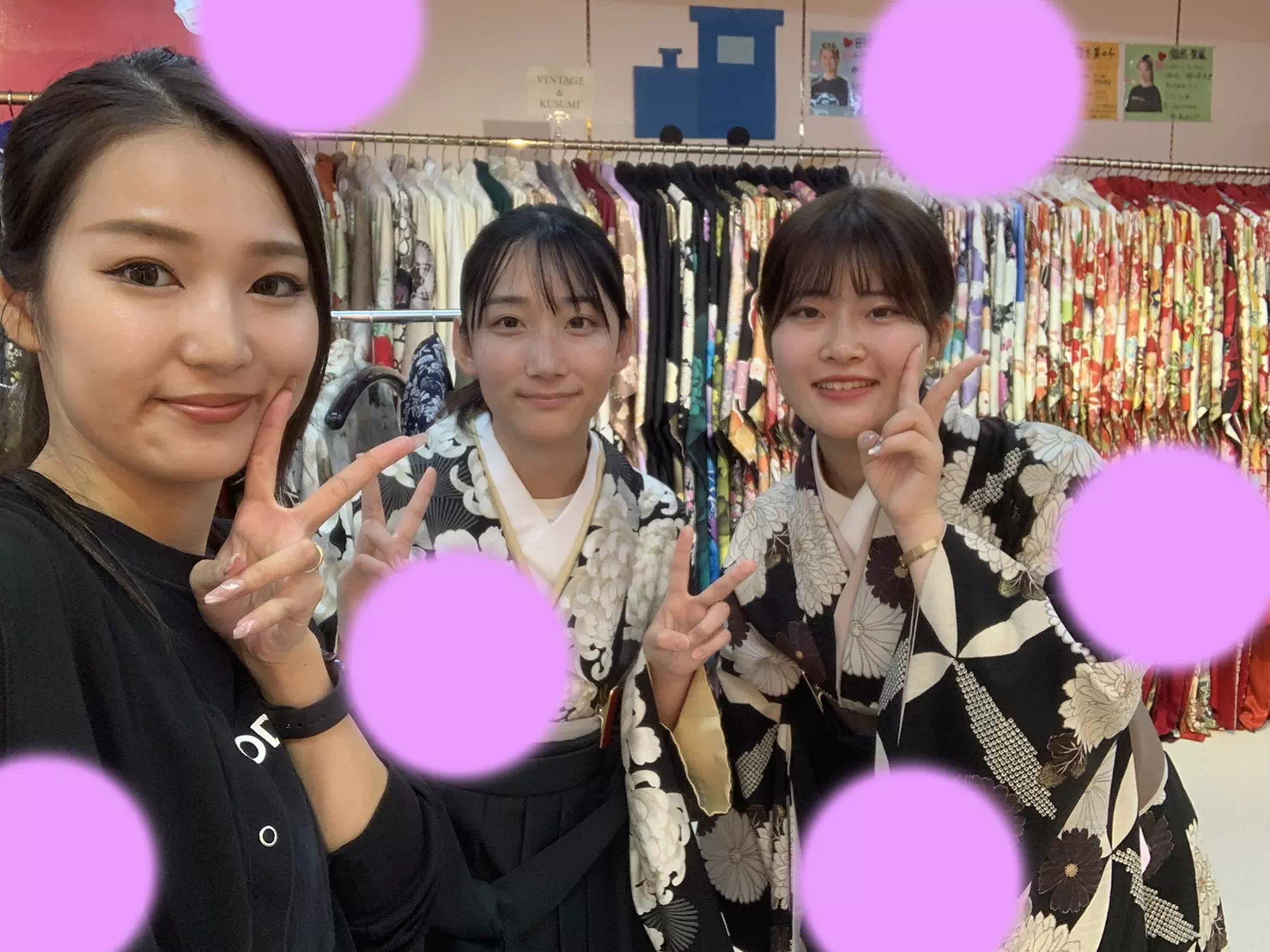 TAKAZEN神戸店袴　前撮り撮影会　イマドキ　カワイイ　コディネート　振袖　レンタル　袴　