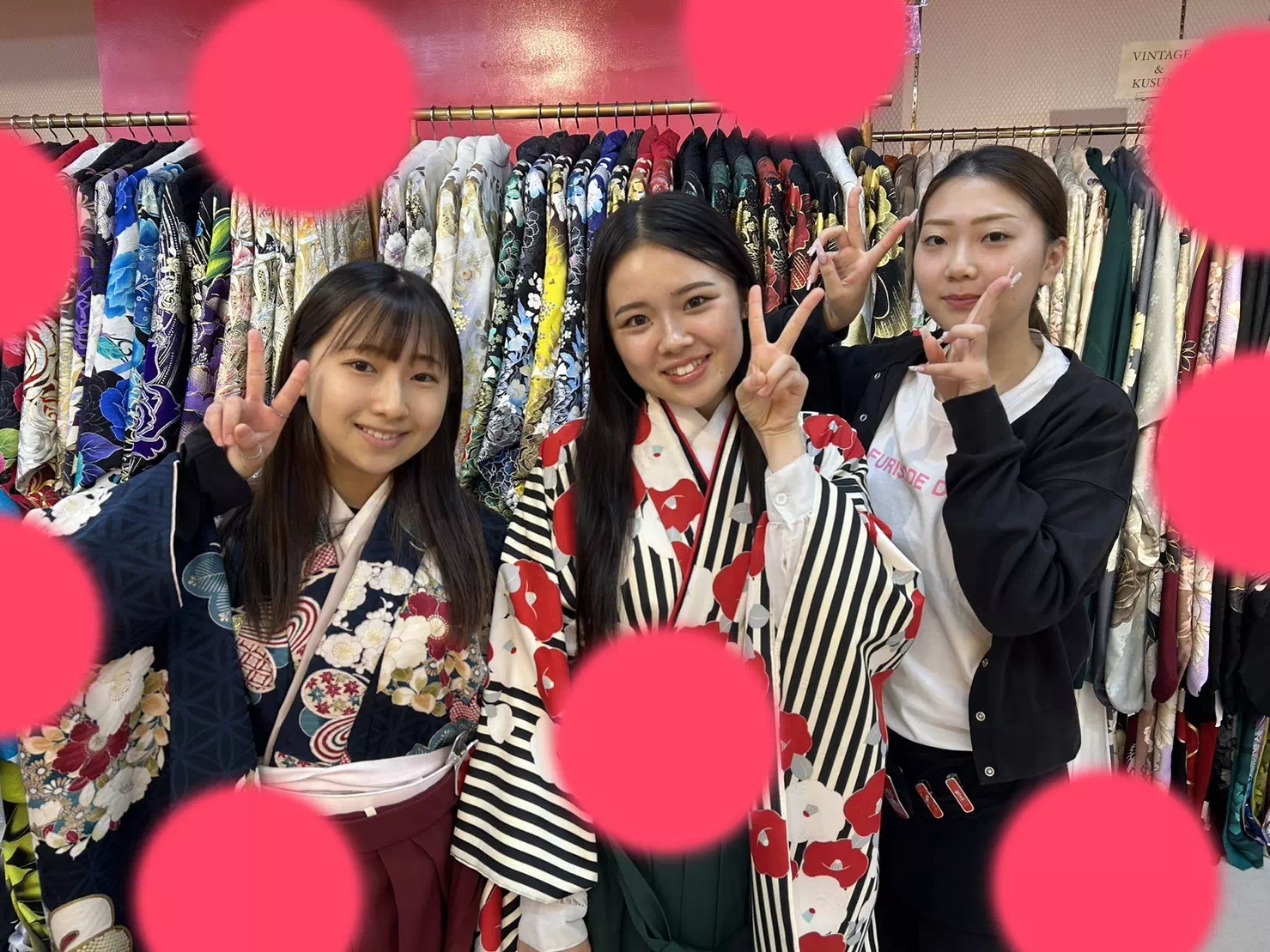 TAKAZEN神戸店　前撮り撮影会　卒業式　袴　古典　イマドキ　カワイイ　コディネート