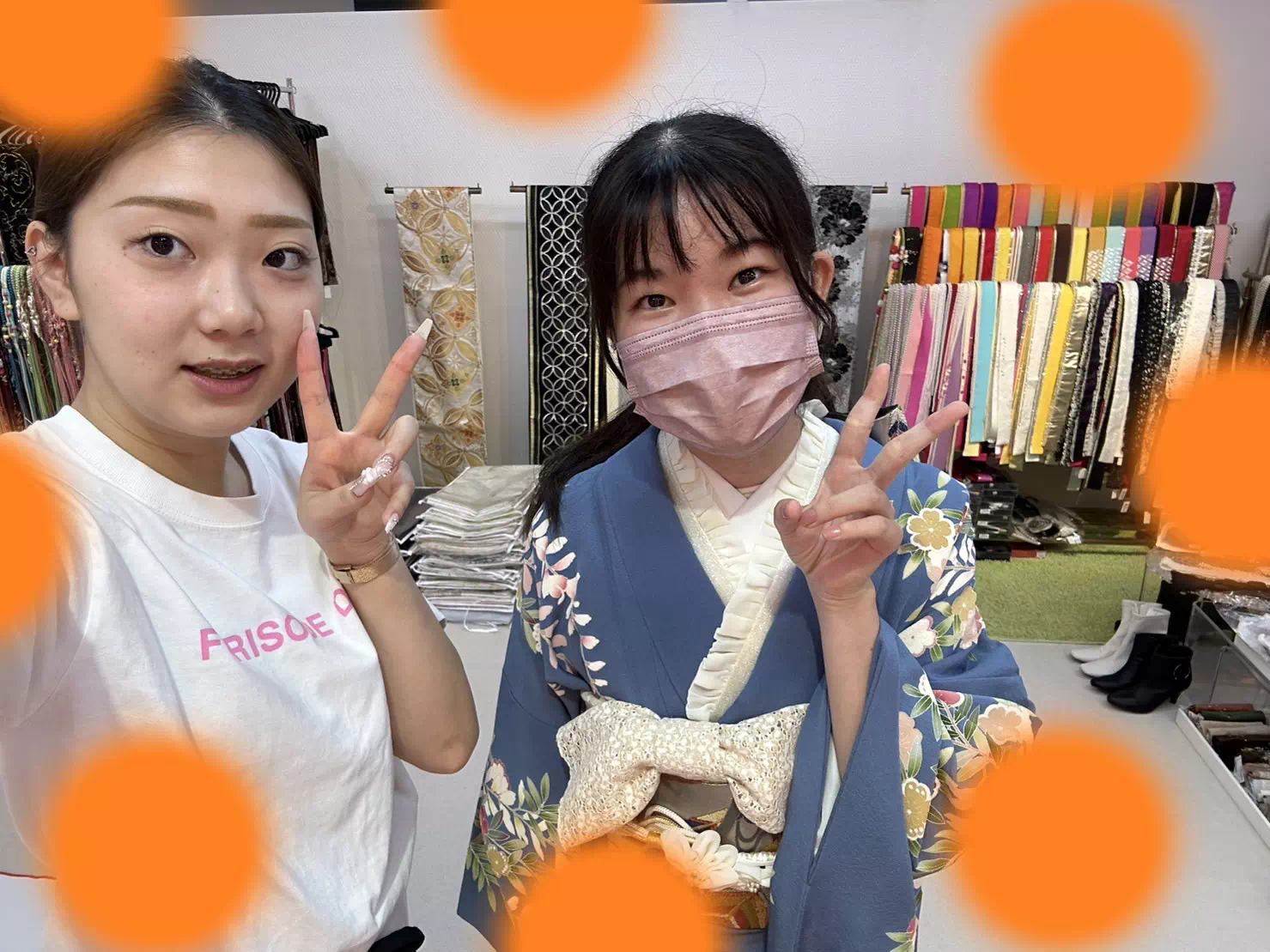 TAKAZEN神戸三宮店　前撮り撮影会　イマドキ　カワイイ　コディネート　振袖　レンタル　くすみ　派手　キラキラ　かわいい　おしゃれ　イマドキ　成人式