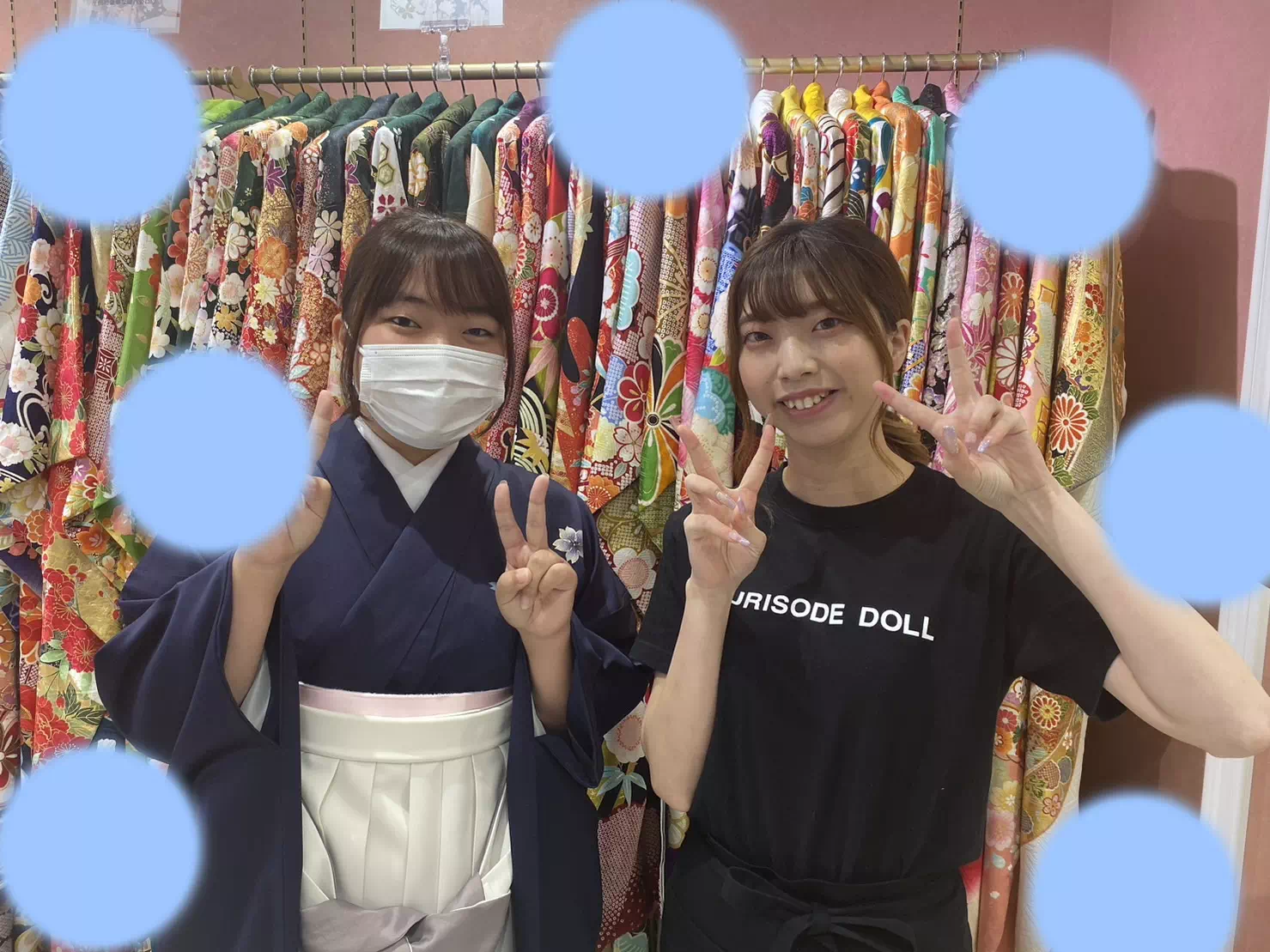 【TAKAZEN姫路店】♡22日 2024年にご卒業式を迎えるお家のお振袖に合わせてくすみカラーのイマドキコーデの姫路市で袴レンタルの姫ちゃん♡