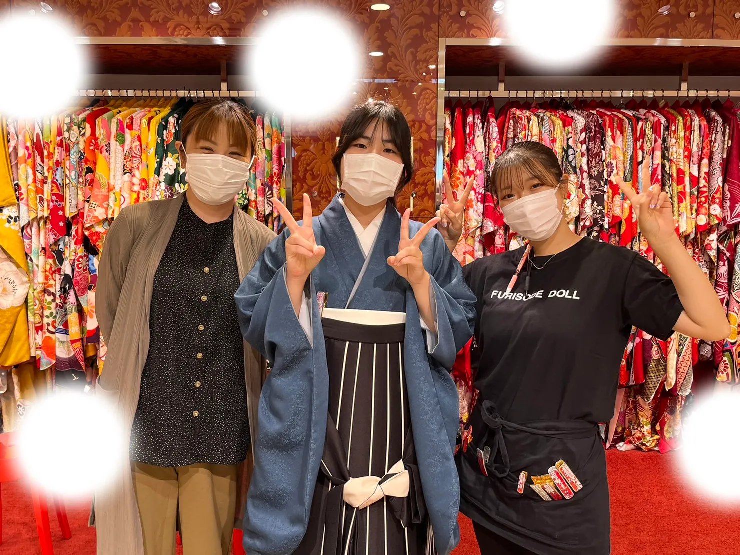成人式　前撮り　梅田　袴　くすみカラー　かわいい　イマドキ　淡色　古典　タカゼン　撮影