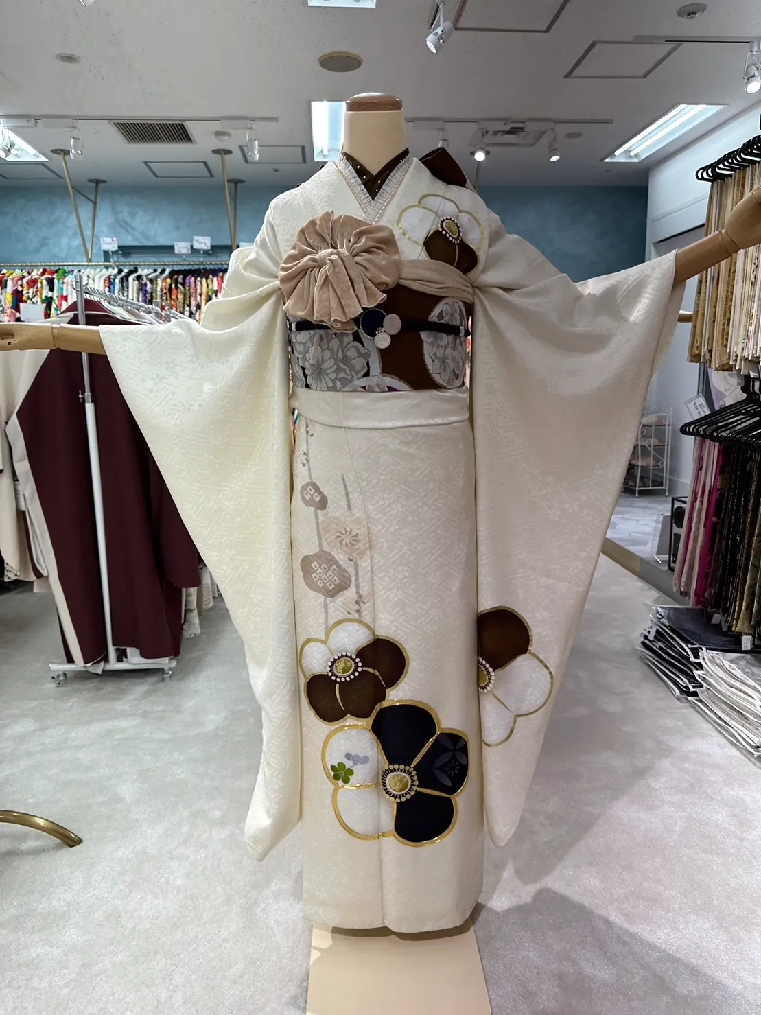 振袖　くすみ　かわいい　成人式　大阪　なんば　