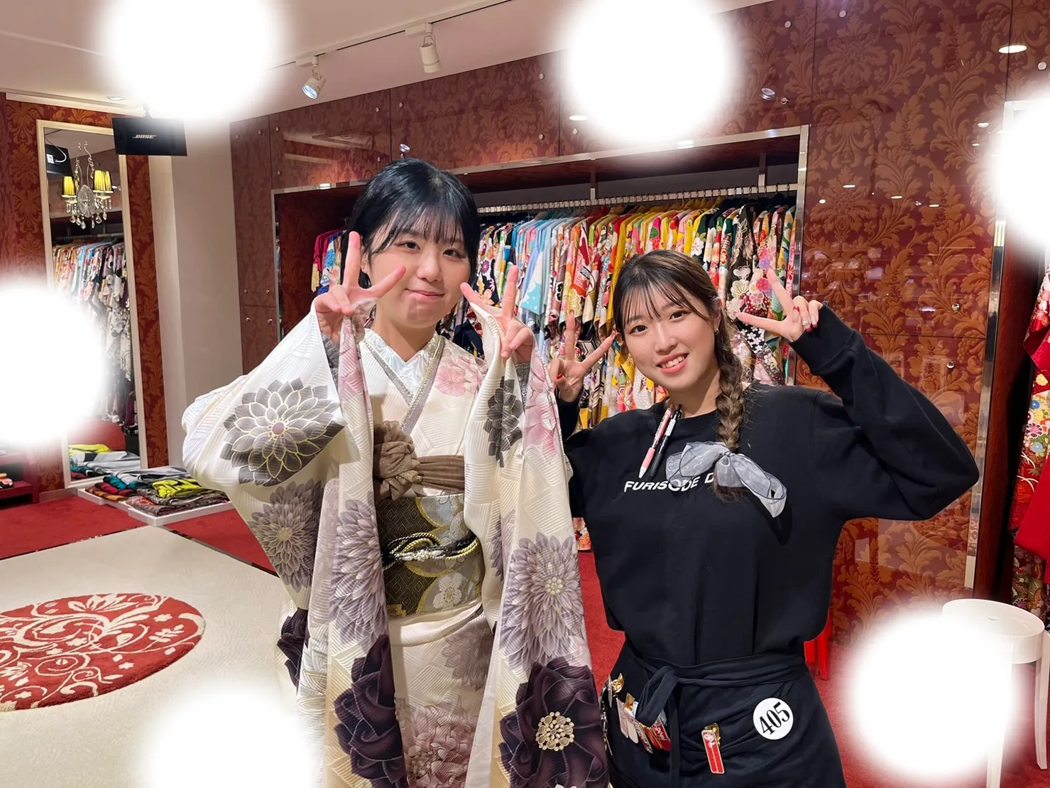 【TAKAZEN大阪梅田店】♡24日　最新作みちょぱ着用のかわいいイマドキくすみカラーのお振袖の姫ちゃん♡