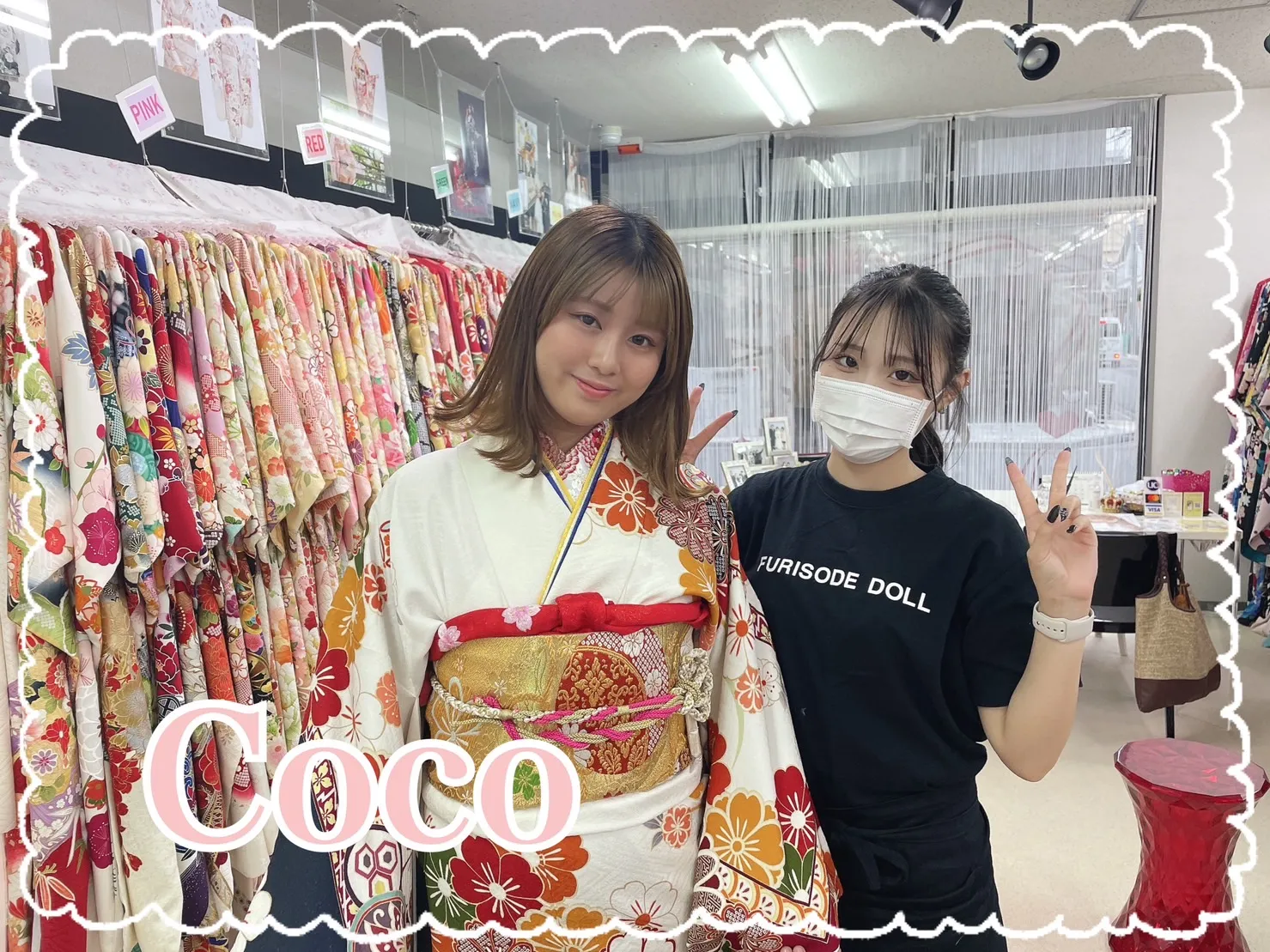 振袖　レンタル　奈良　前撮り撮影会　かわいい　赤　古典