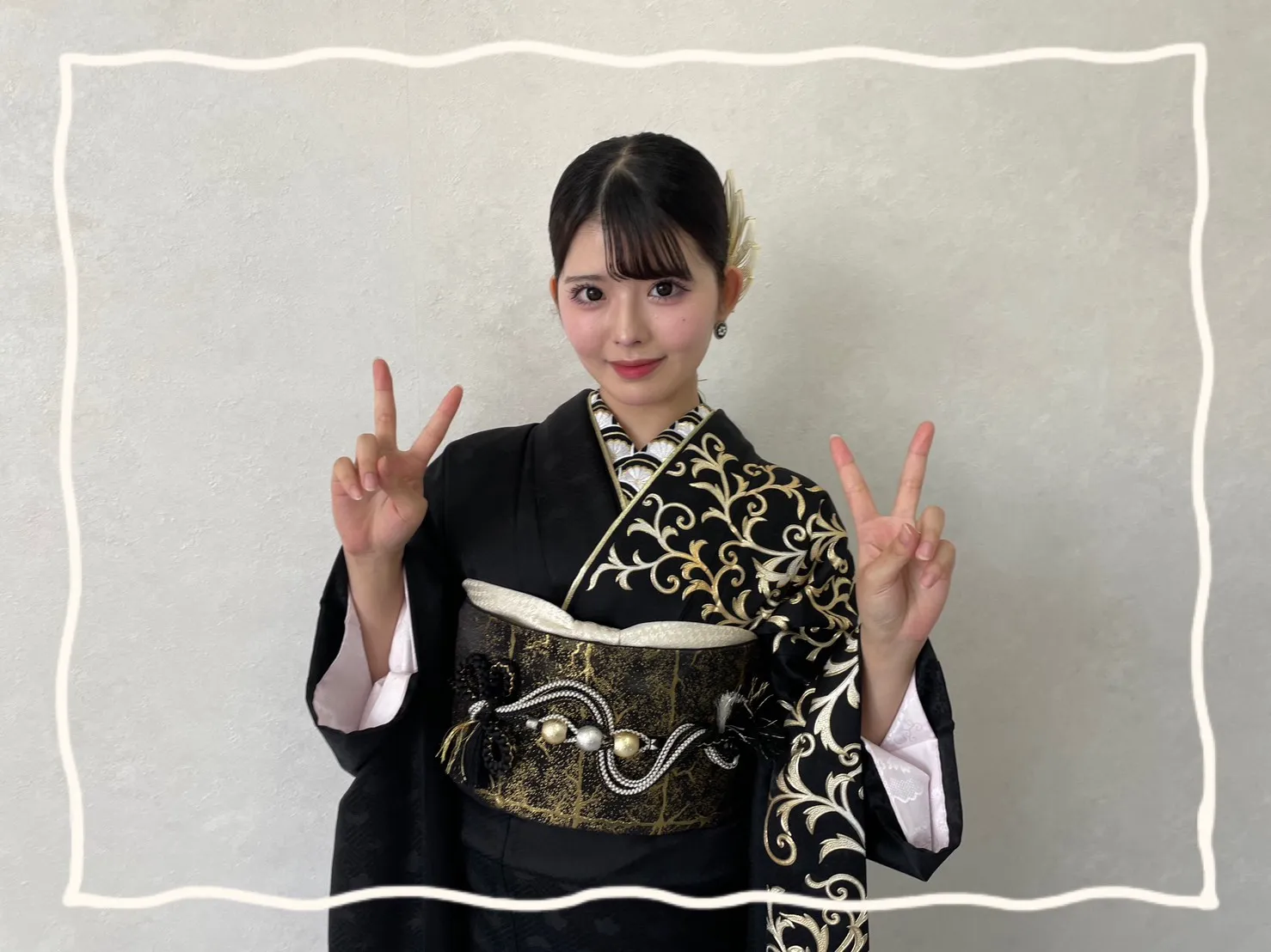 振袖　レンタル　奈良　ヴィンテージ　黒　かっこいい
