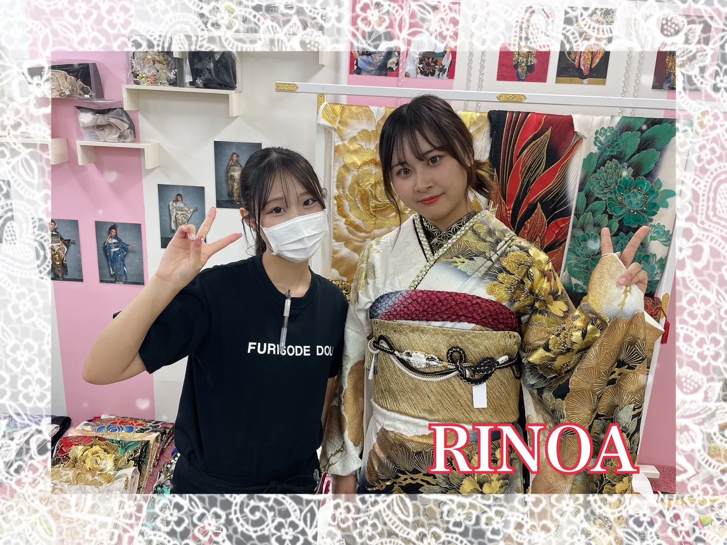 振袖　レンタル　奈良　前撮り撮影会　かわいい　おしゃれ　かっこいい　白地　金色