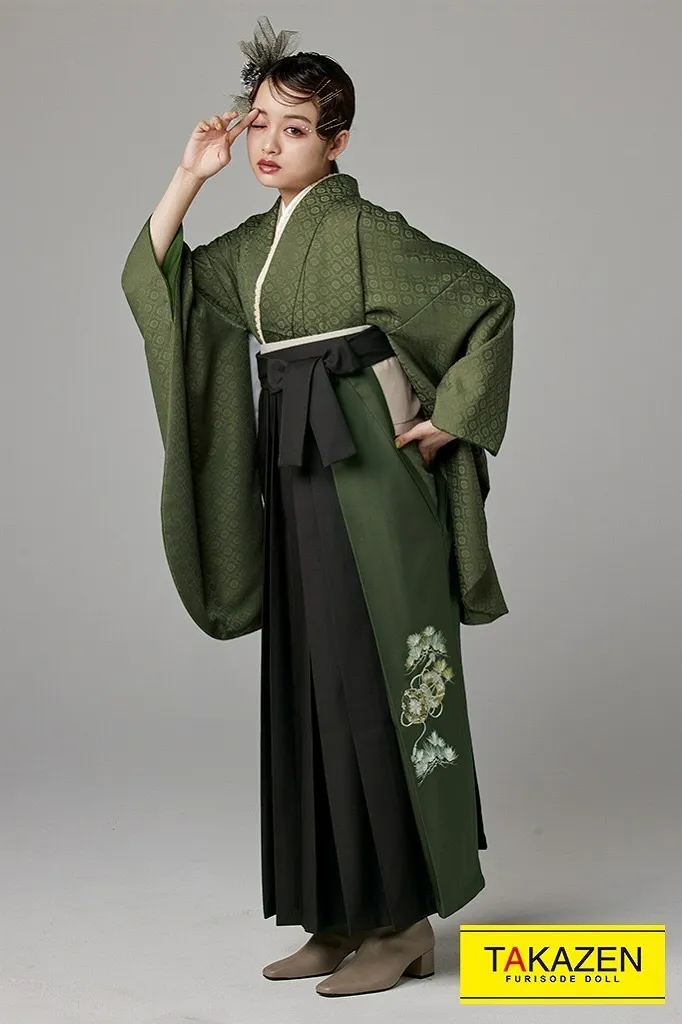 袴レンタル 大阪 梅田 前撮り 安い かわいい レース イマドキ 新作 くすみカラー