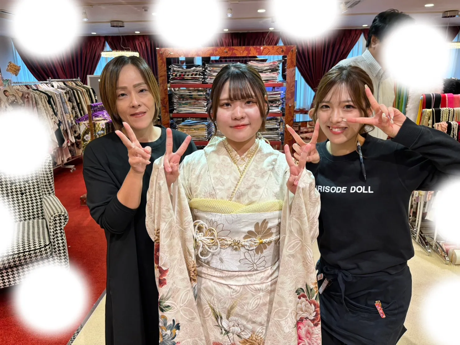 【TAKAZEN大阪梅田本店】♡7日　大阪梅田でイマドキくすみ系お振袖の華やかなコーディネート姫ちゃん♡