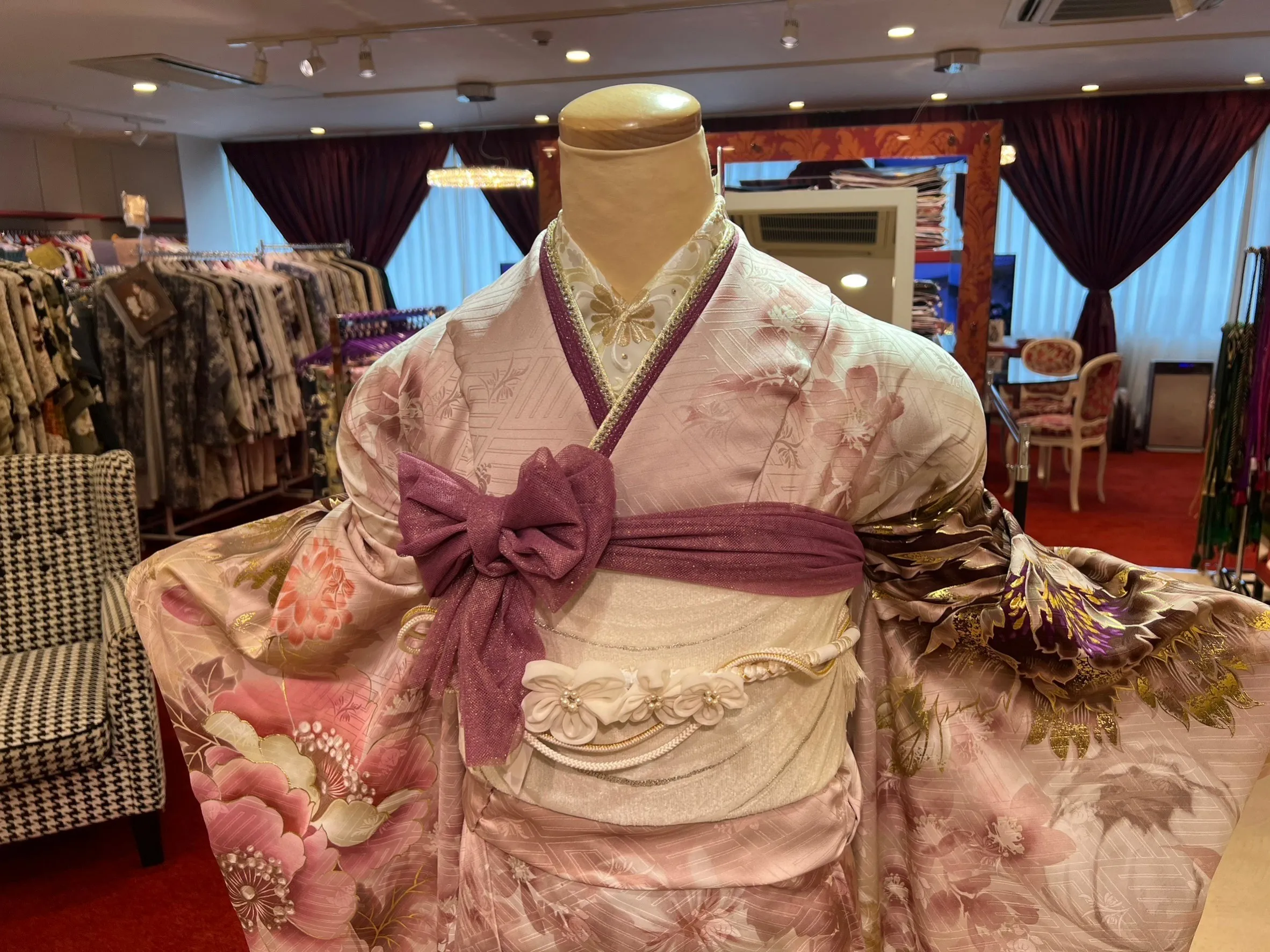 成人式　ピンク　梅田