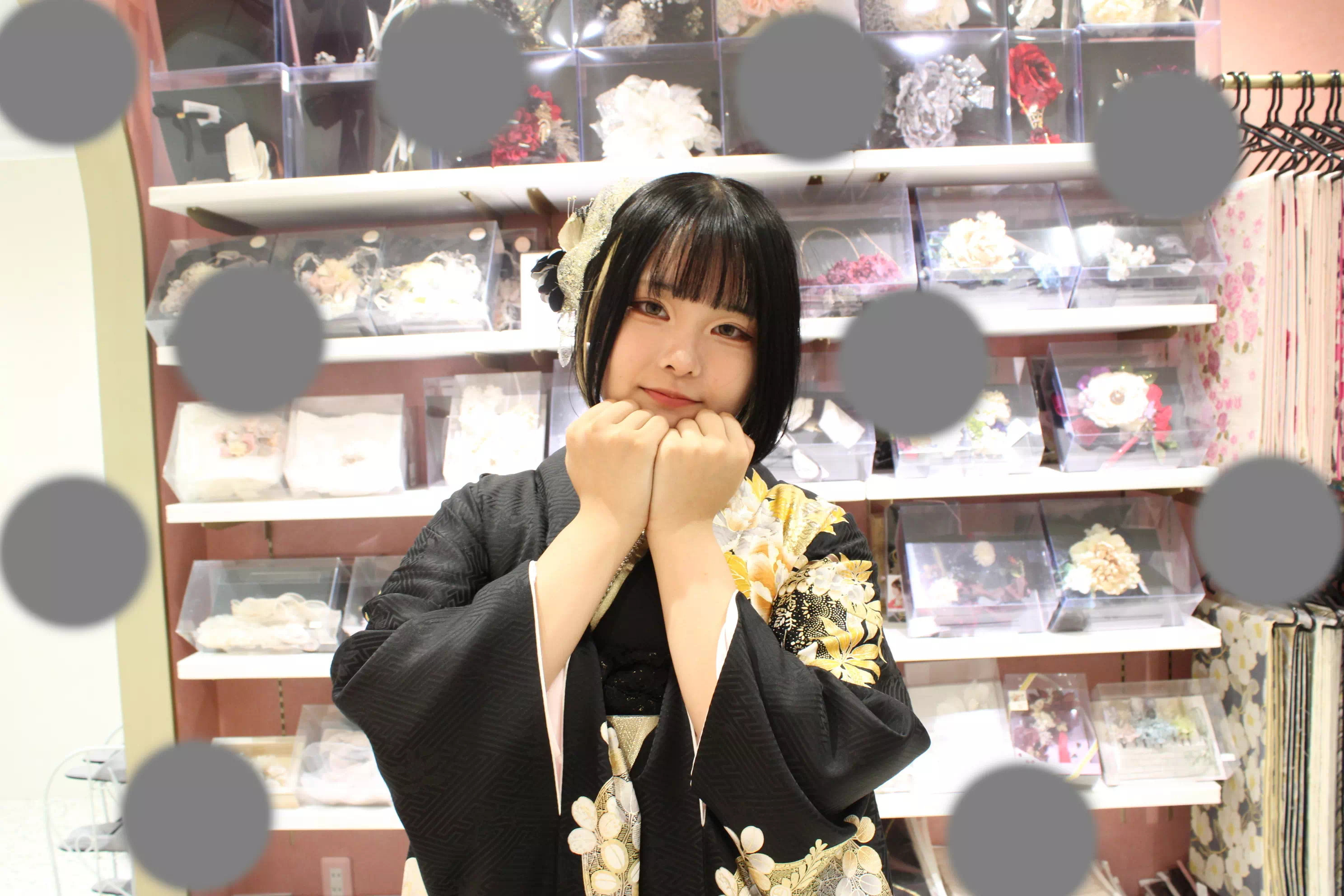 TAKAZEN姫路店　加古川市　高砂市　人気振袖　振袖レンタル　姫路市　成人式　卒業式　袴　振袖　イマドキ振袖　粋古典　黒