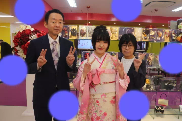 TAKAZEN神戸店ピンク　前撮り撮影会　イマドキ　カワイイ　コディネート　振袖　レンタル　袴　