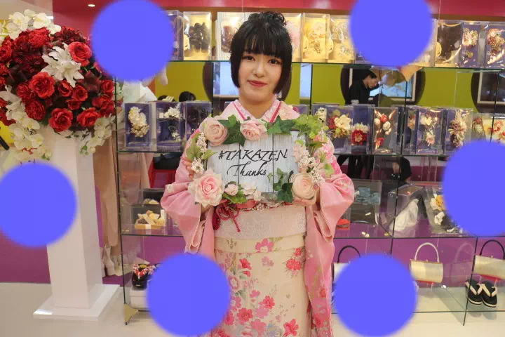 TAKAZEN神戸店　前撮り撮影会　イマドキ　カワイイ　コディネート　振袖　レンタル　袴　