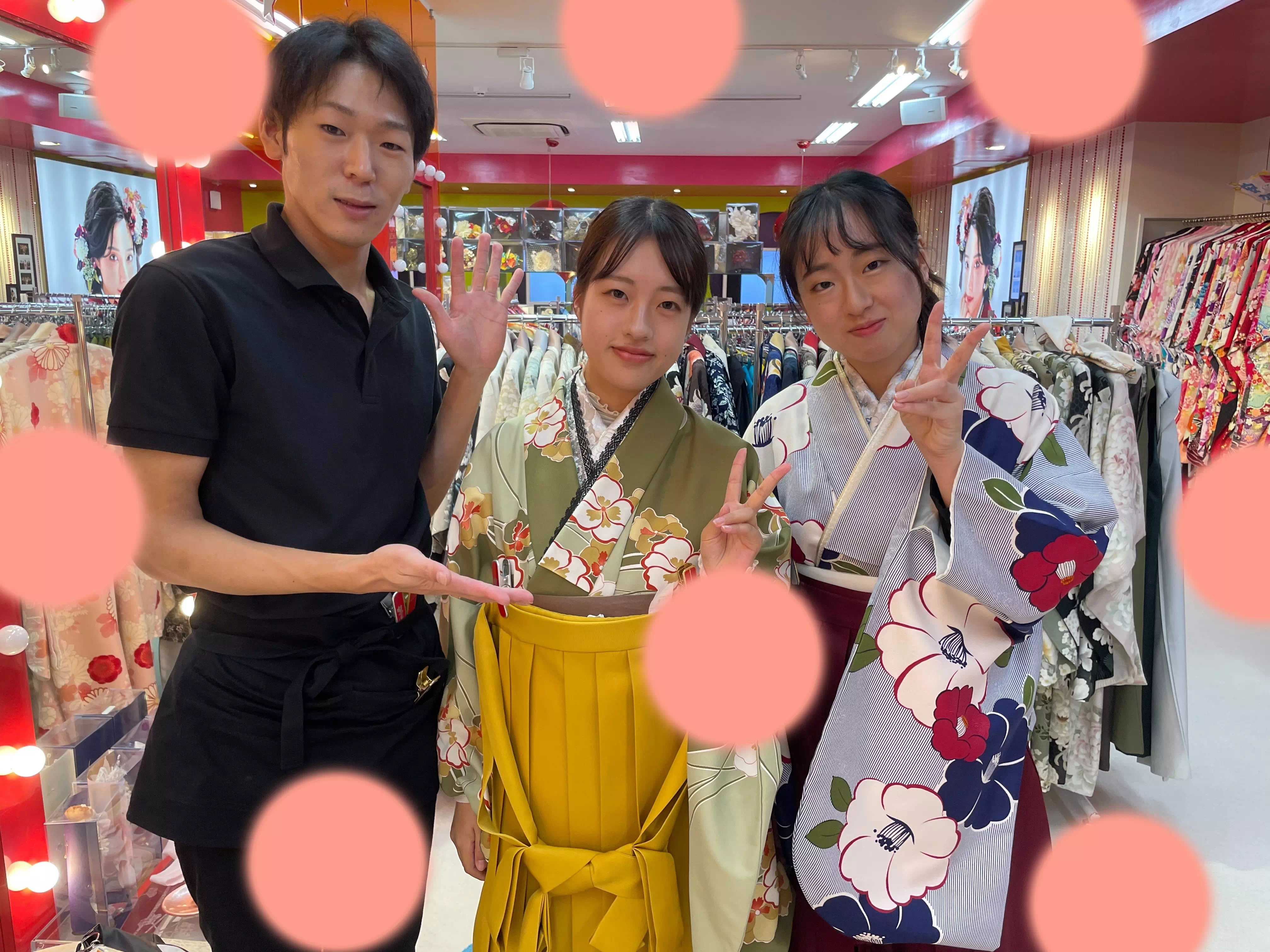 TAKAZEN神戸店　前撮り撮影会　イマドキ　カワイイ　コディネート　振袖　レンタル　袴　