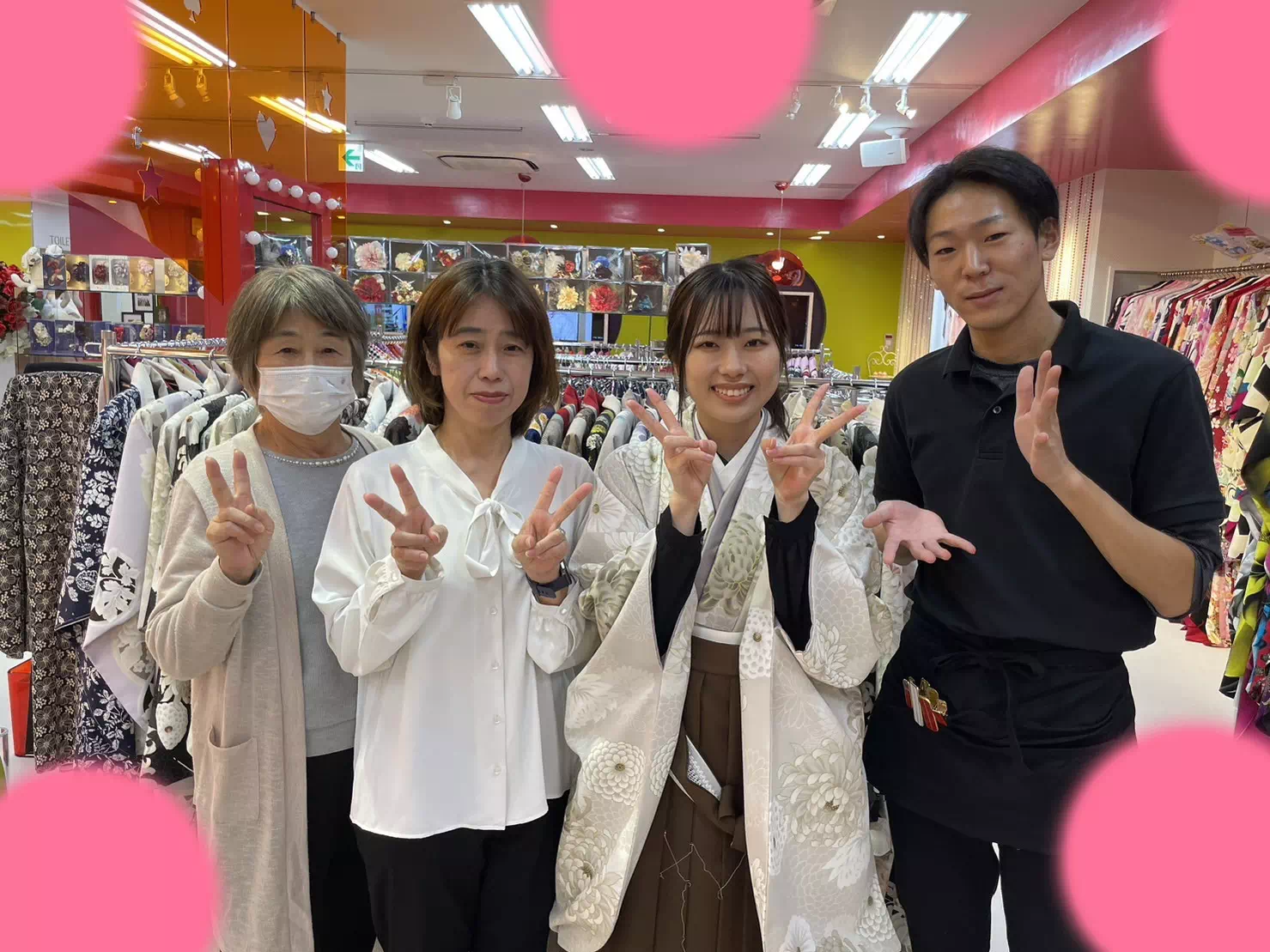 TAKAZEN神戸店　くすみ　くすみカラー　かわいい　イマドキ　卒業式