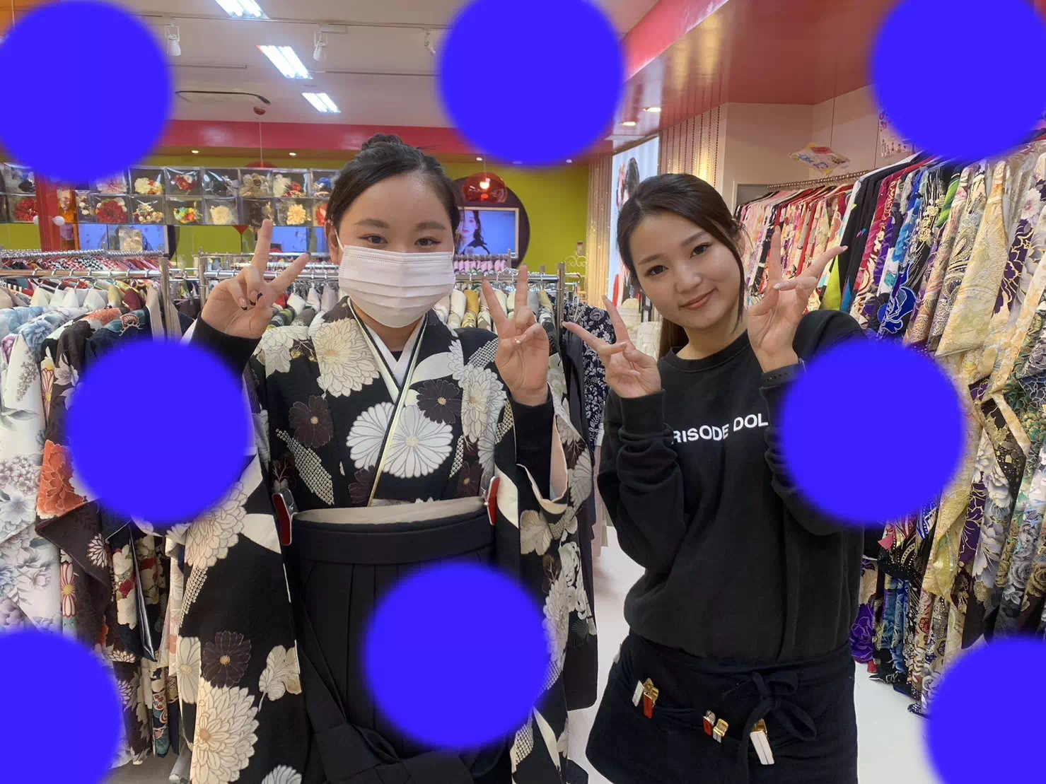 TAKAZEN神戸店　袴レンタル　くすみカラー　イマドキ　かっこいい　オシャレ　黒　ブーツスタイル　