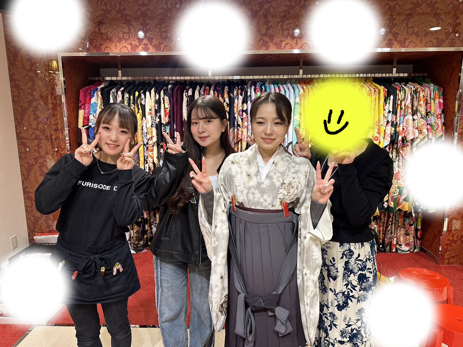 成人式　前撮り　梅田　袴　くすみカラー　かわいい　イマドキ　淡色　古典　タカゼン　撮影