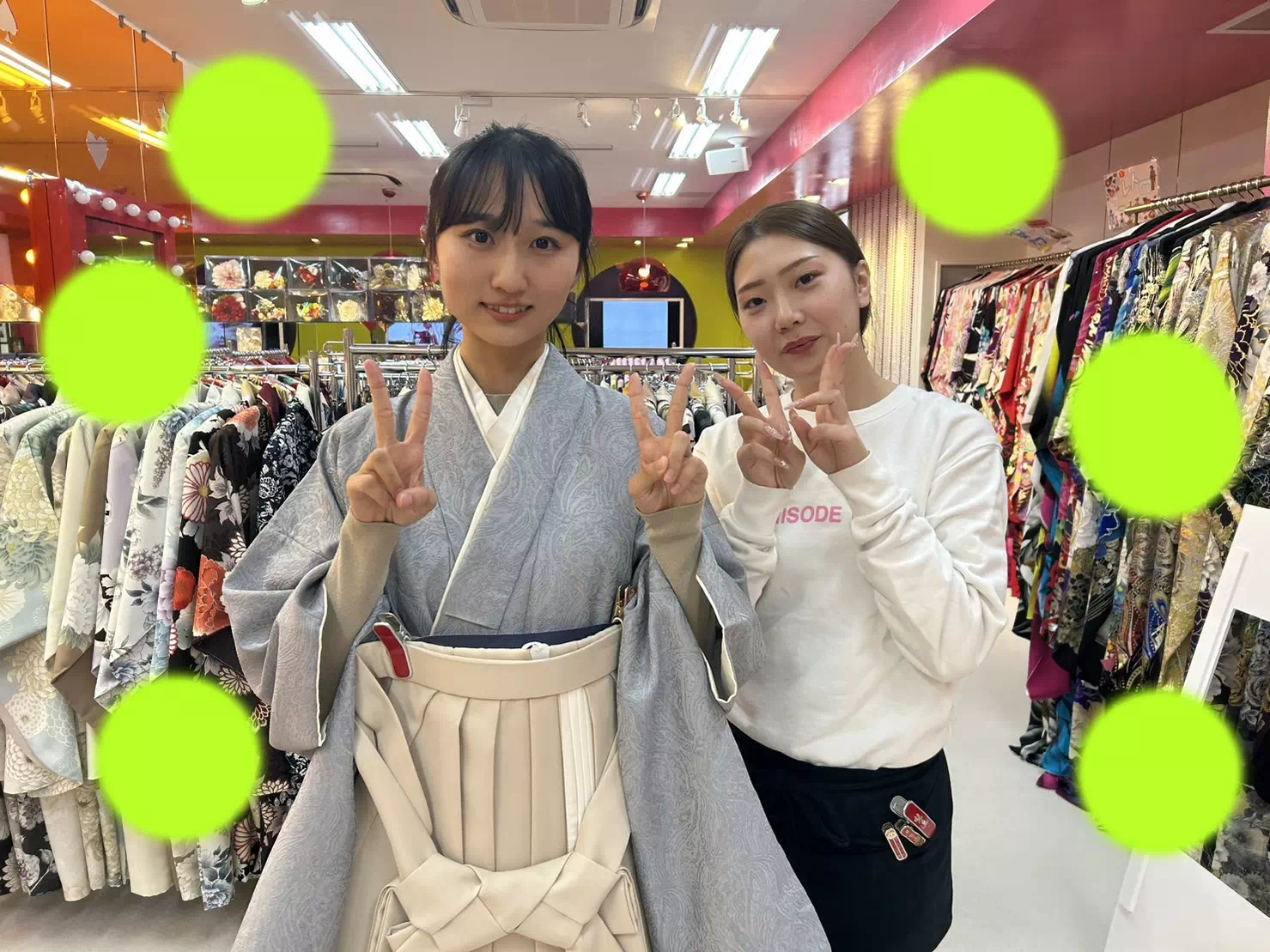TAKAZEN神戸店　　卒業式　袴　古典　イマドキ　カワイイ　コディネート