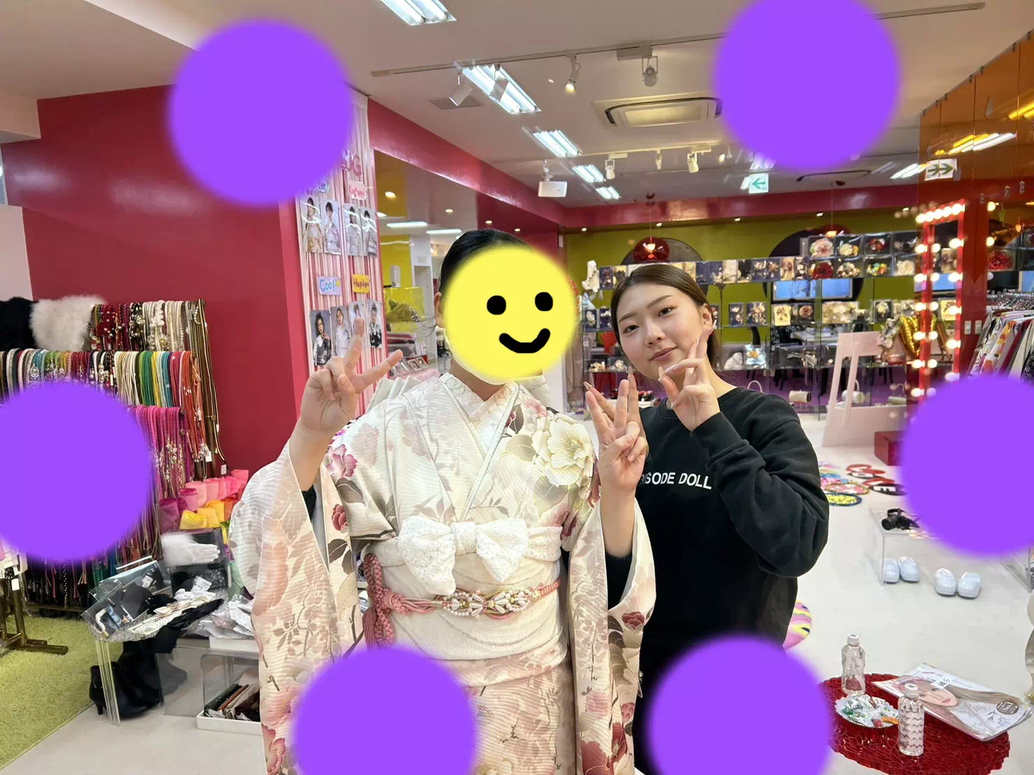 TAKAZEN神戸店　前撮り撮影会　イマドキ　カワイイ　コディネート　振袖　レンタル　袴　