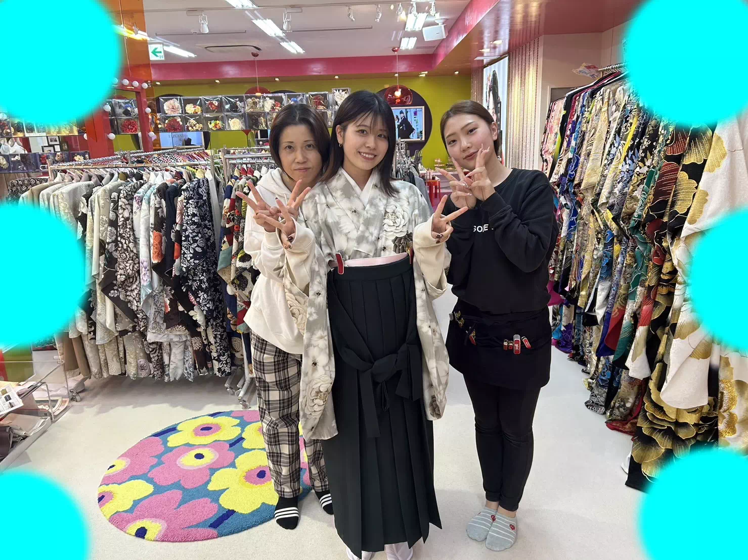 TAKAZEN神戸店　袴　卒業式　三宮　くすみ　かわいい