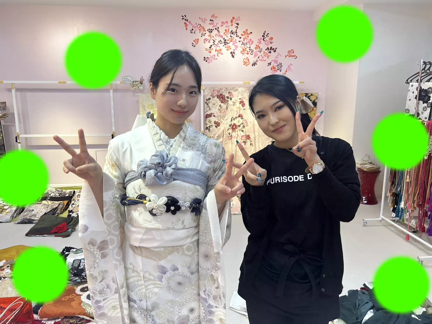 TAKAZEN神戸店　　イマドキ　カワイイ　コディネート　振袖　レンタル　袴　