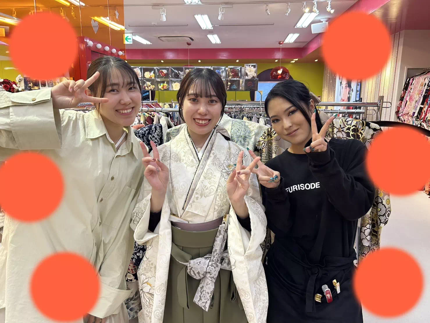 TAKAZEN神戸店　前撮り撮影会　卒業式　袴　くすみ系　イマドキ　カワイイ　コディネート