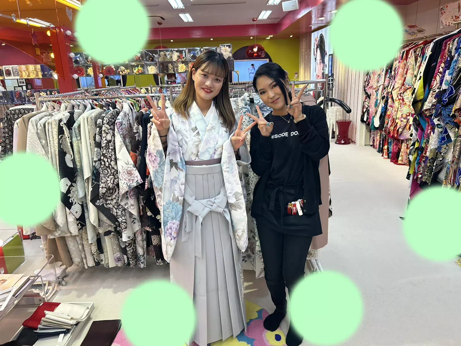 TAKAZEN神戸店袴　前撮り撮影会　イマドキ　カワイイ　コディネート　振袖　レンタル　袴　