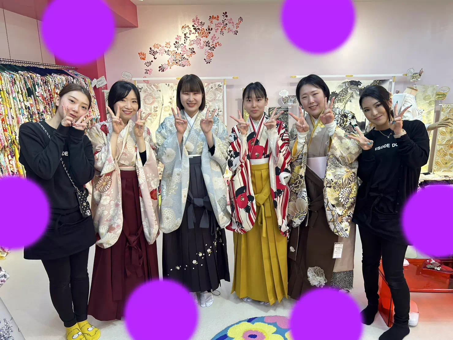 TAKAZEN神戸店袴　前撮り撮影会　イマドキ　カワイイ　コディネート　振袖　レンタル　袴　