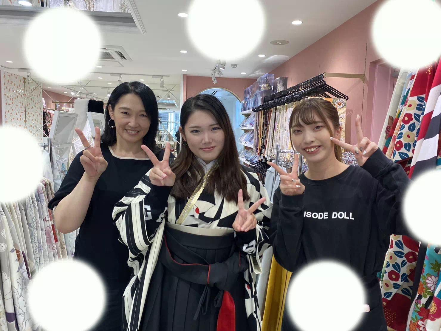 【TAKAZEN姫路店】♡9日　カッコカワイイ白×黒＆鶴柄のレトロの可愛い袴の姫ちゃん♡